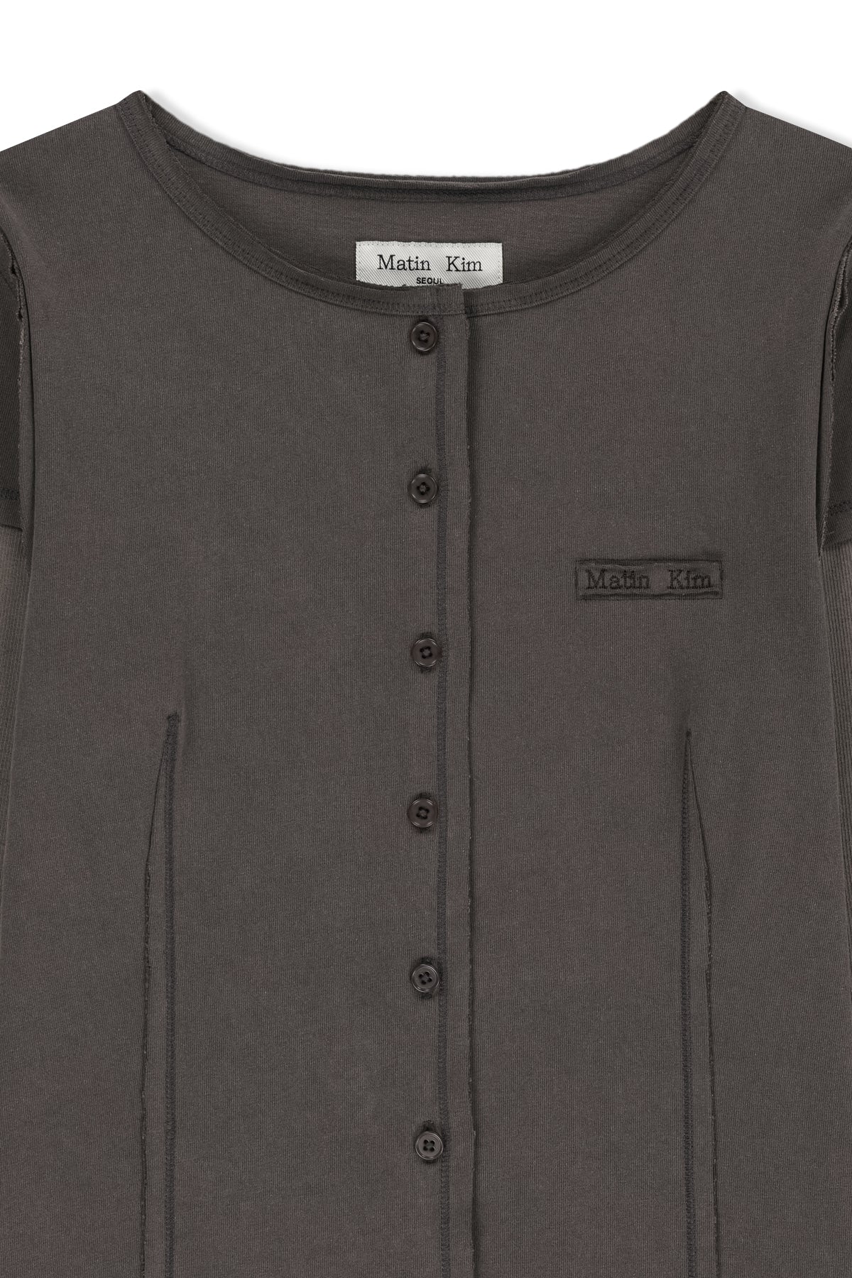 Matinkim Faded Color Block Layered Button Top IN Cocoa