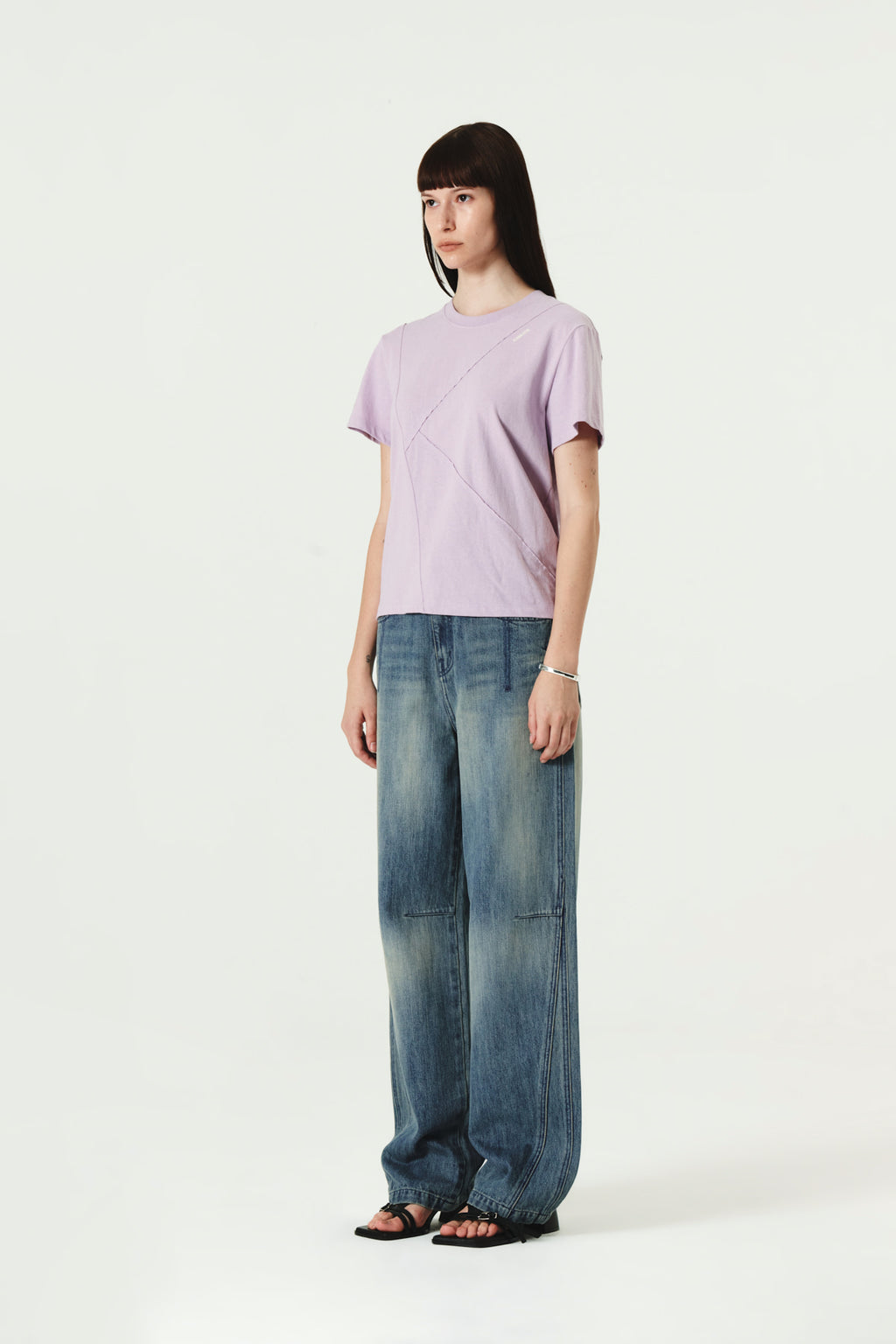 Matinkim Matin Kim Cut Point Small Logo Top IN Lilac