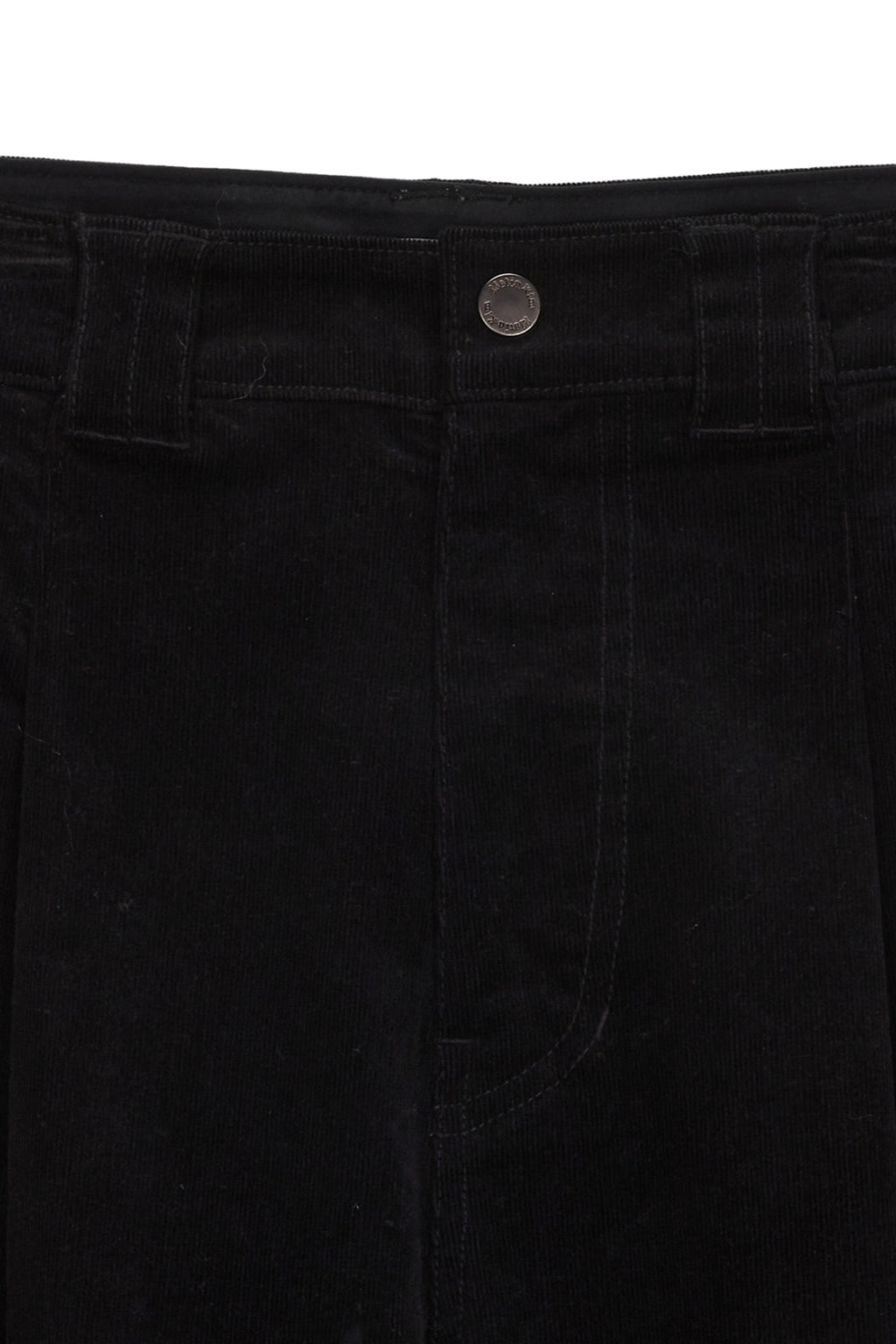[matinkim] CORDUROY TUCK POINT WIDE PANTS IN BLACK