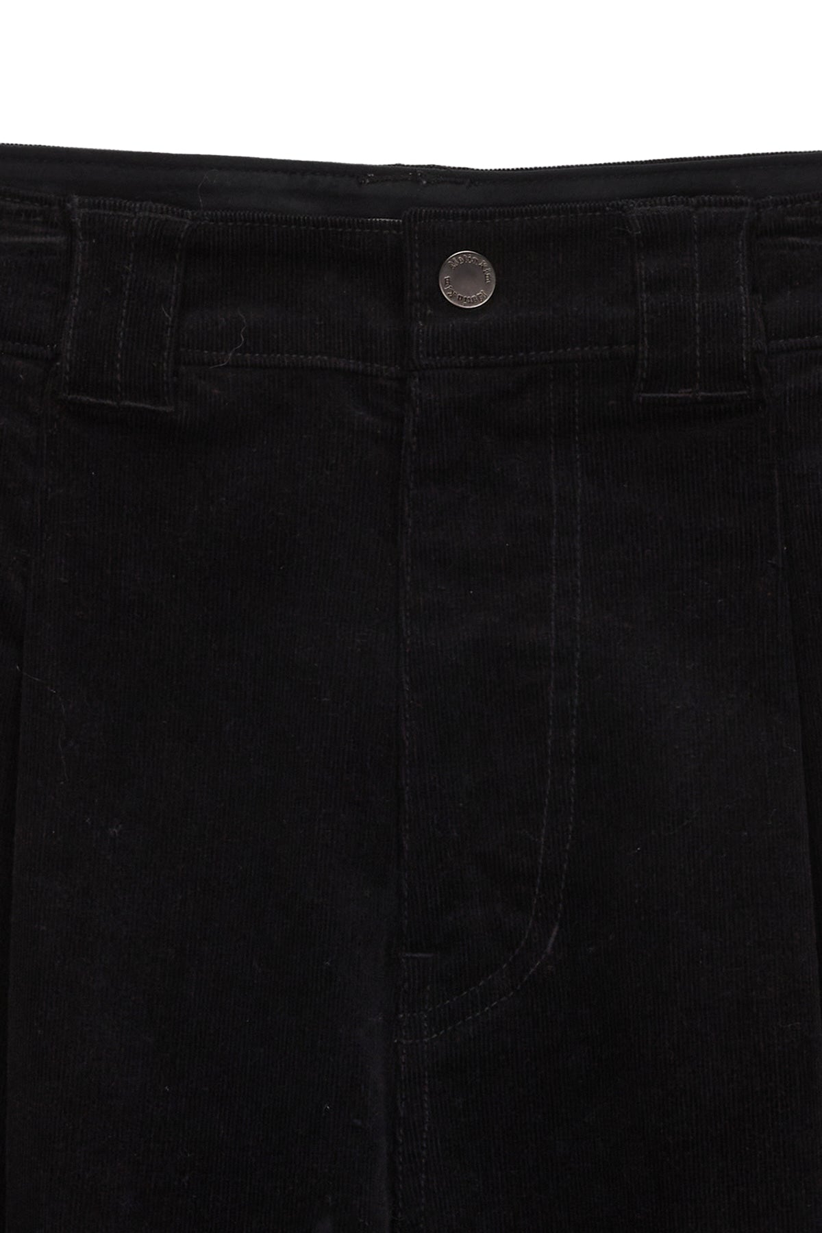 [matinkim] CORDUROY TUCK POINT WIDE PANTS IN BLACK