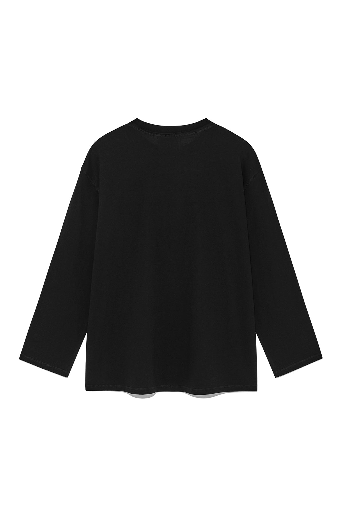 [matinkim] MATIN LOGO TYPO LONG SLEEVE TOP IN STRONG BLACK