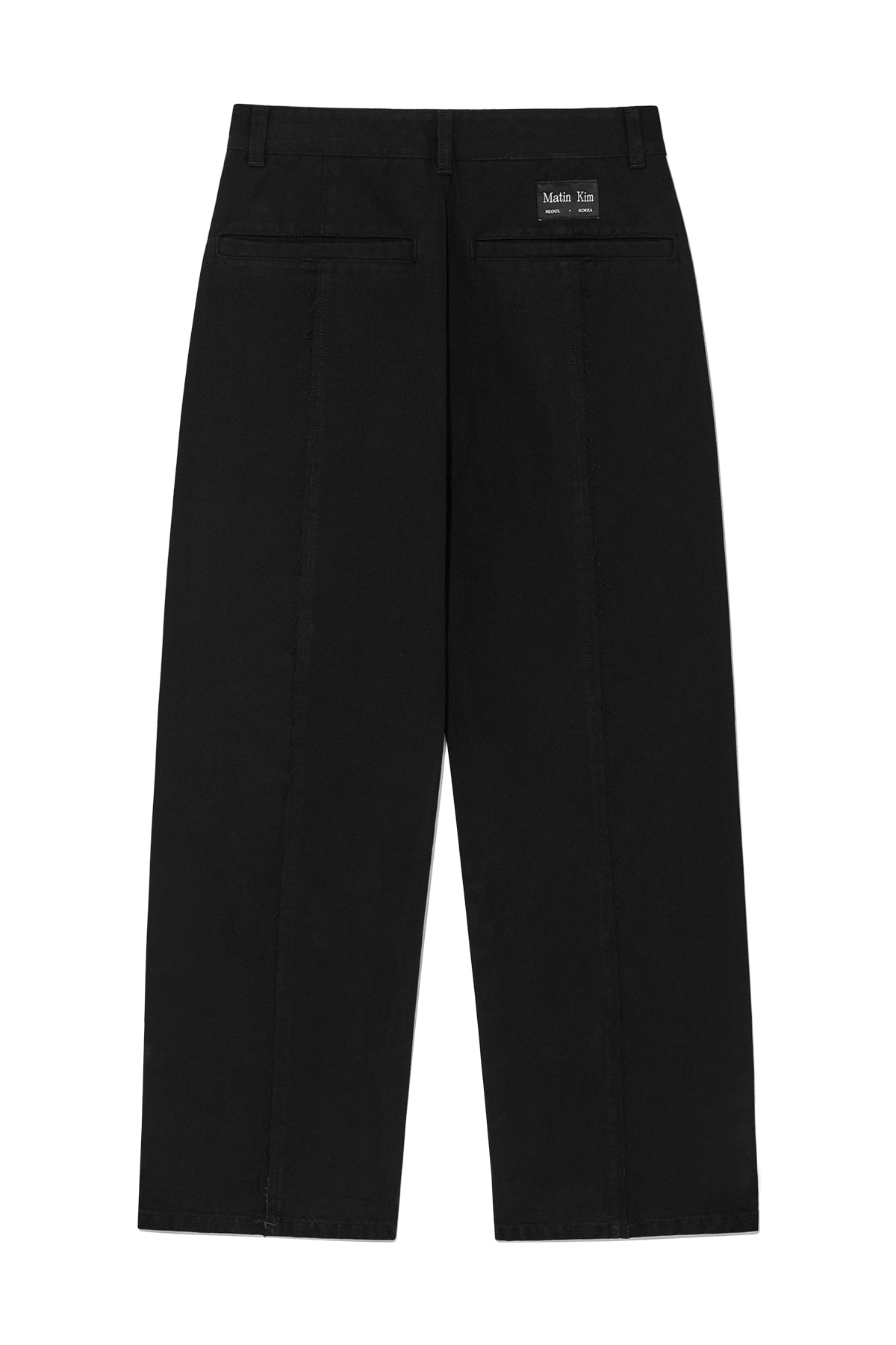 [matinkim] STITCH POINT WASHED COTTON PANTS IN BLACK