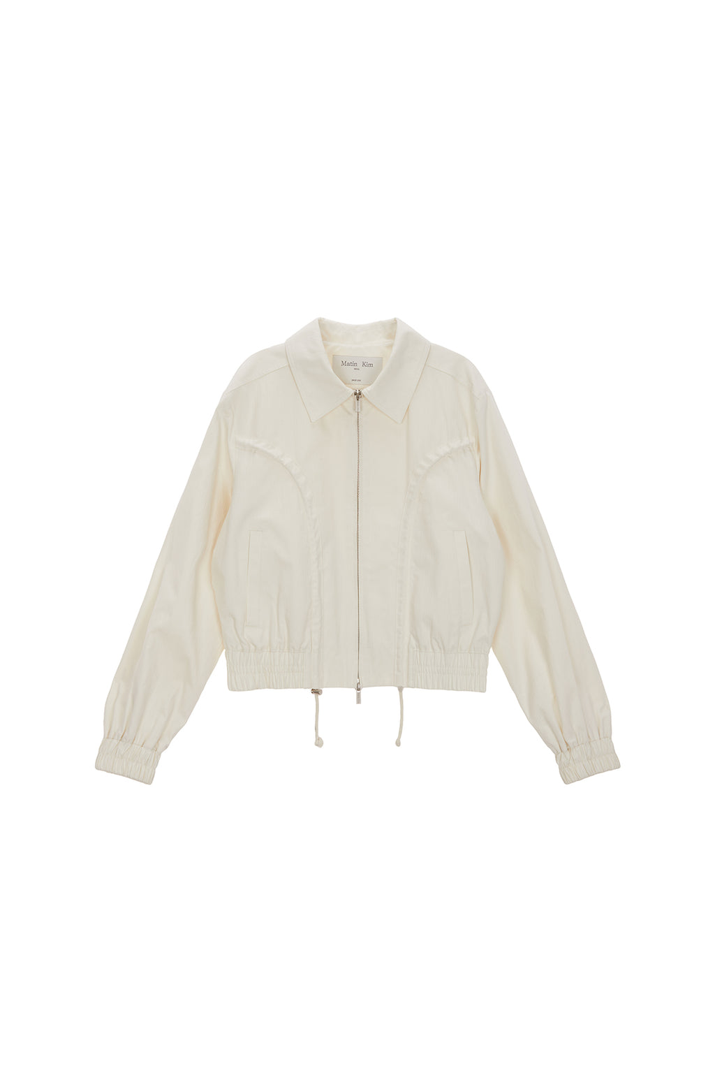 Matinkim Curvy String Crop Blouson IN Ivory