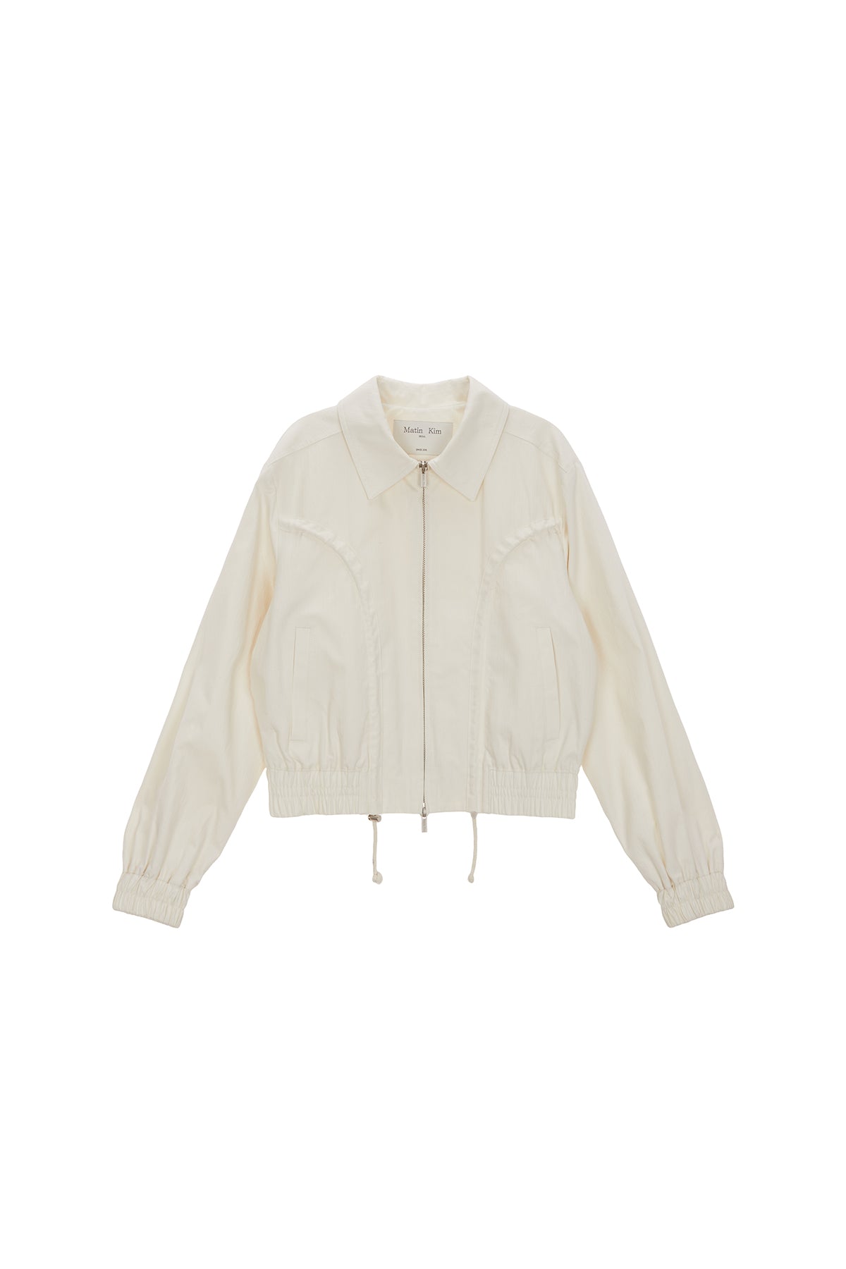 Matinkim Curvy String Crop Blouson IN Ivory