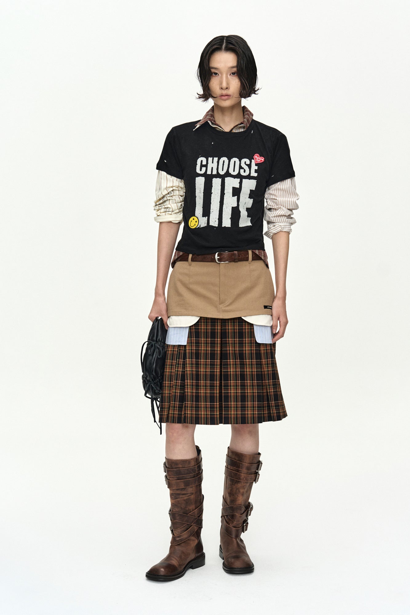 Andersson Bell Necklace & Choker Trompe-L'Oeil Graphic Shirt