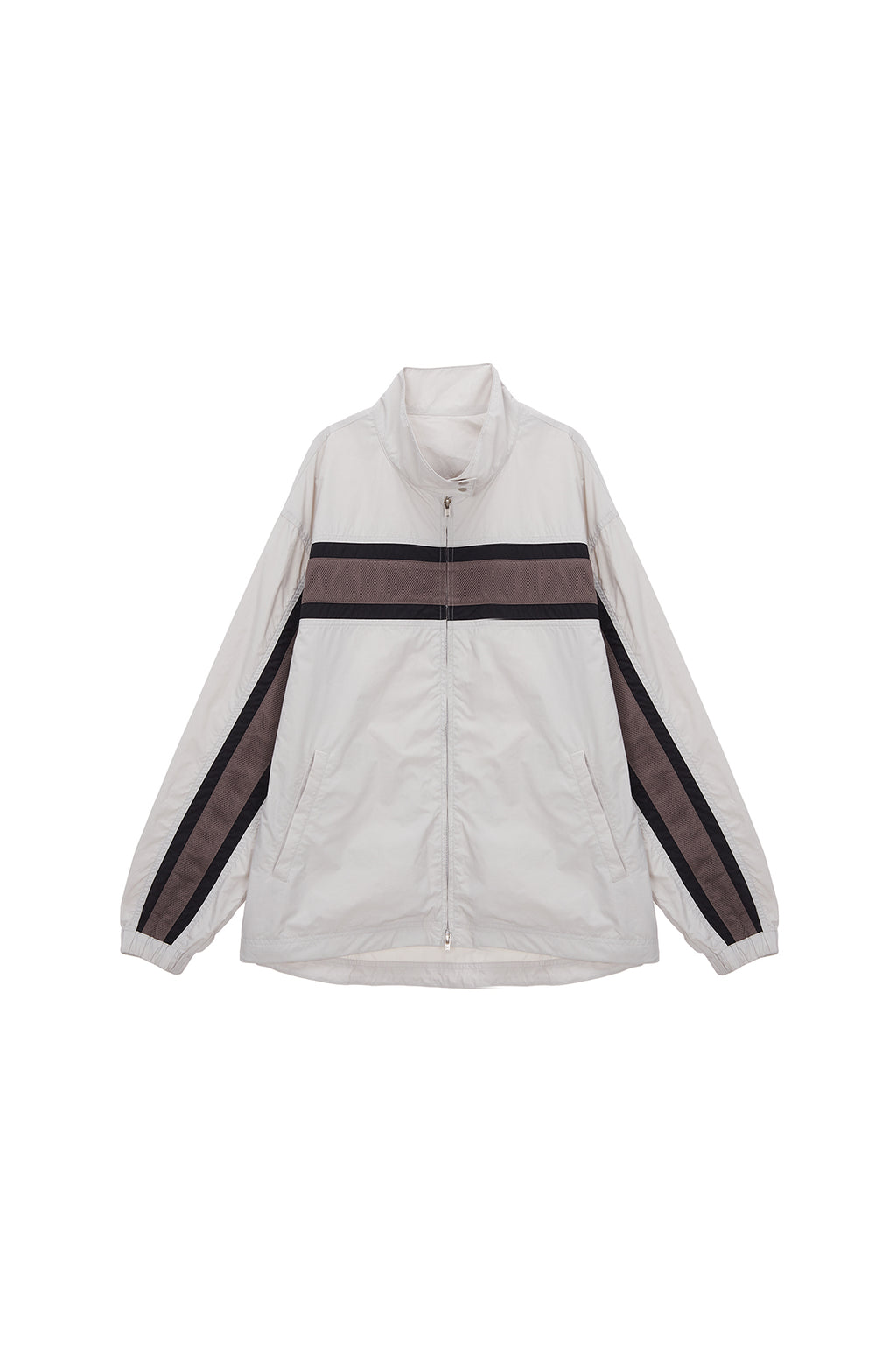 [matinkim] Mesh Mix Racing Jumper For Men IN Light Beige