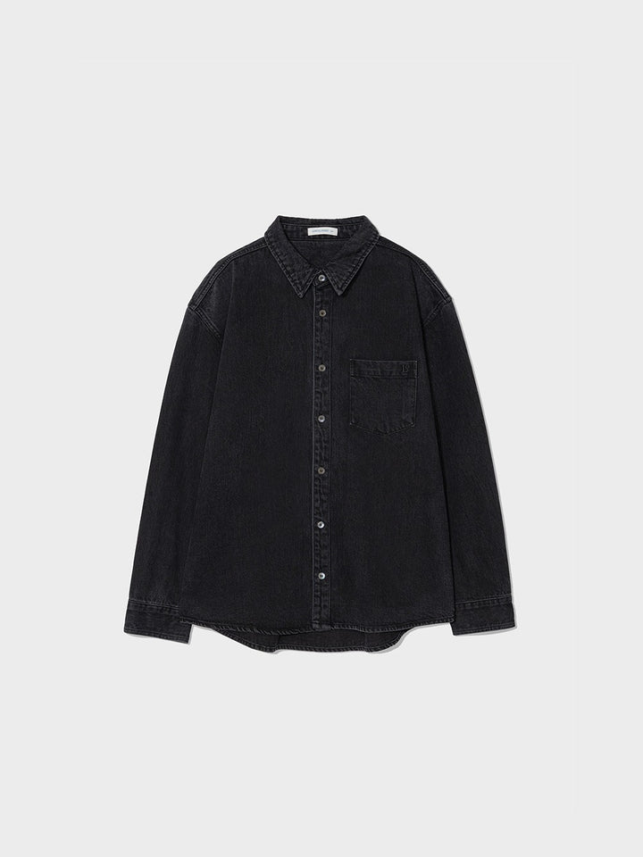 Low Classic Lc Denim Shirt Jacket Washed Black