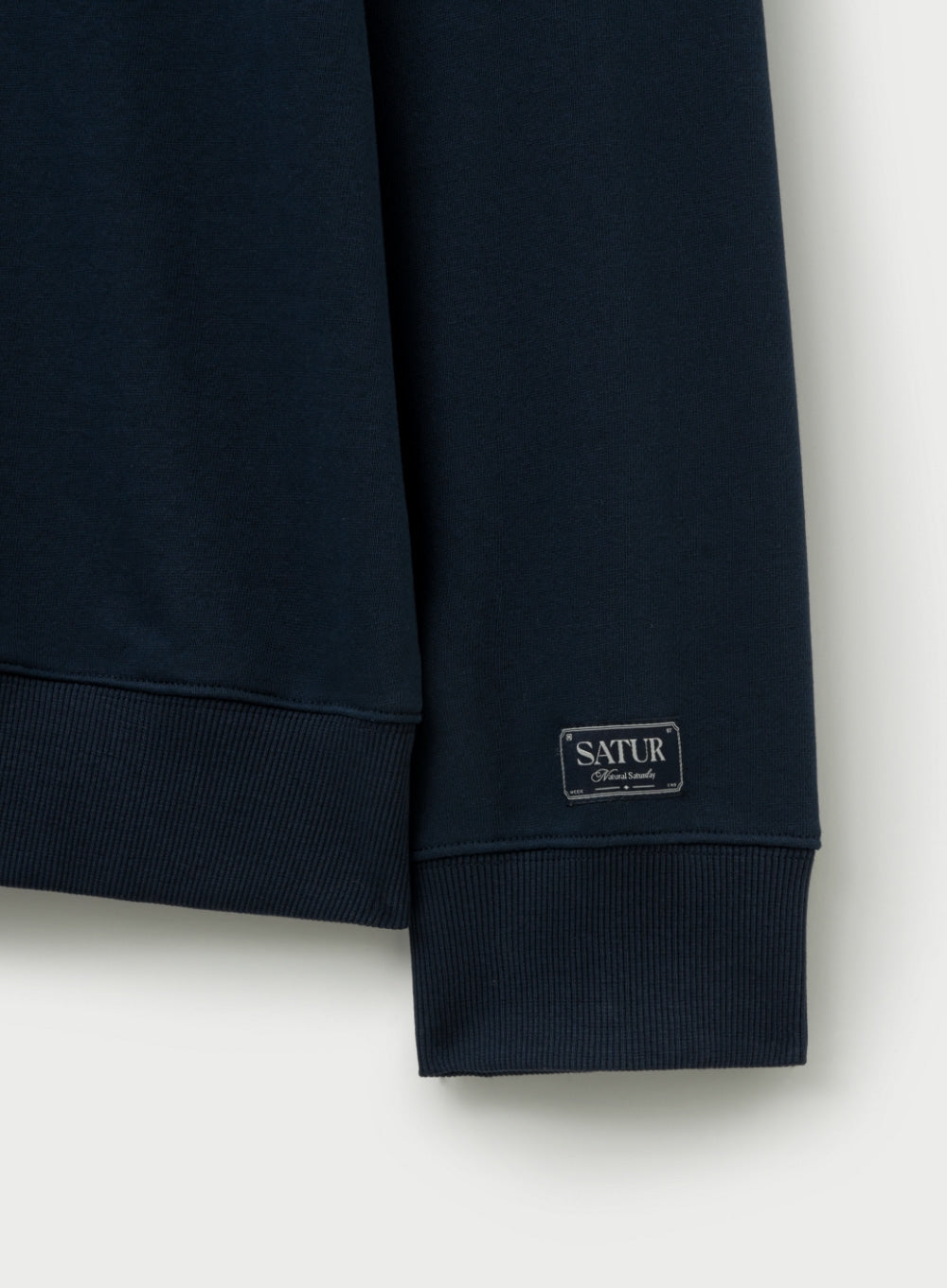 [satur] Classic Logo Sweatshirt - Navy Yellow