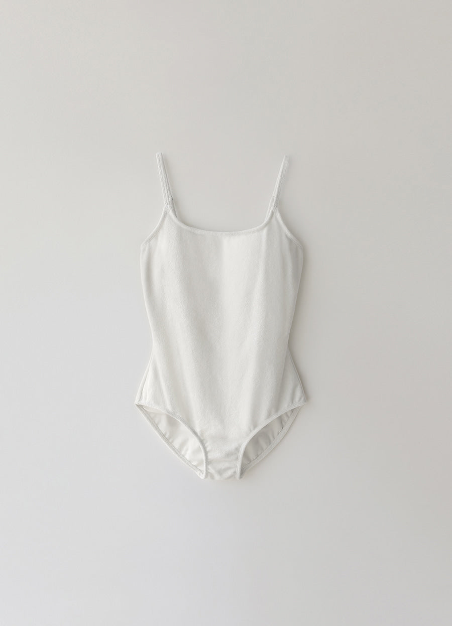 Nothing Written Terry one-piece swim suit (White)
