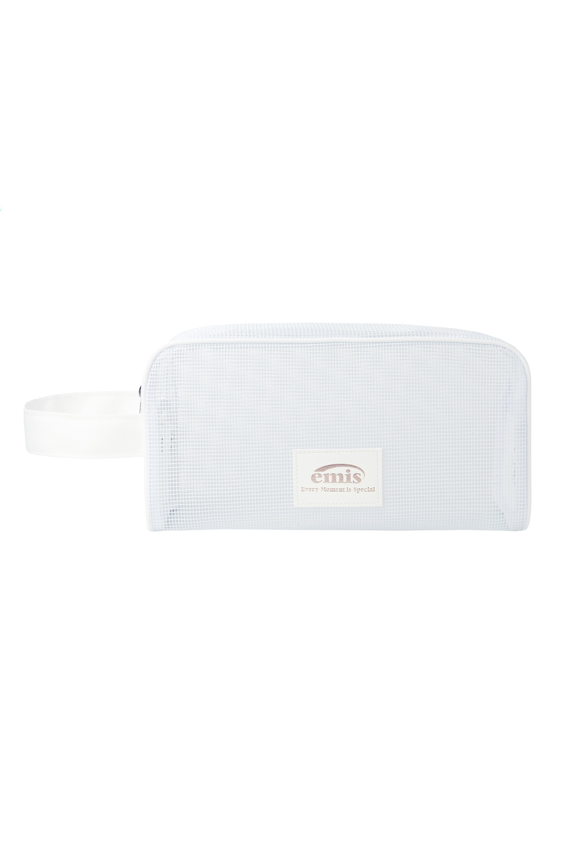 PVC MESH BEACH POUCH-WHITE
