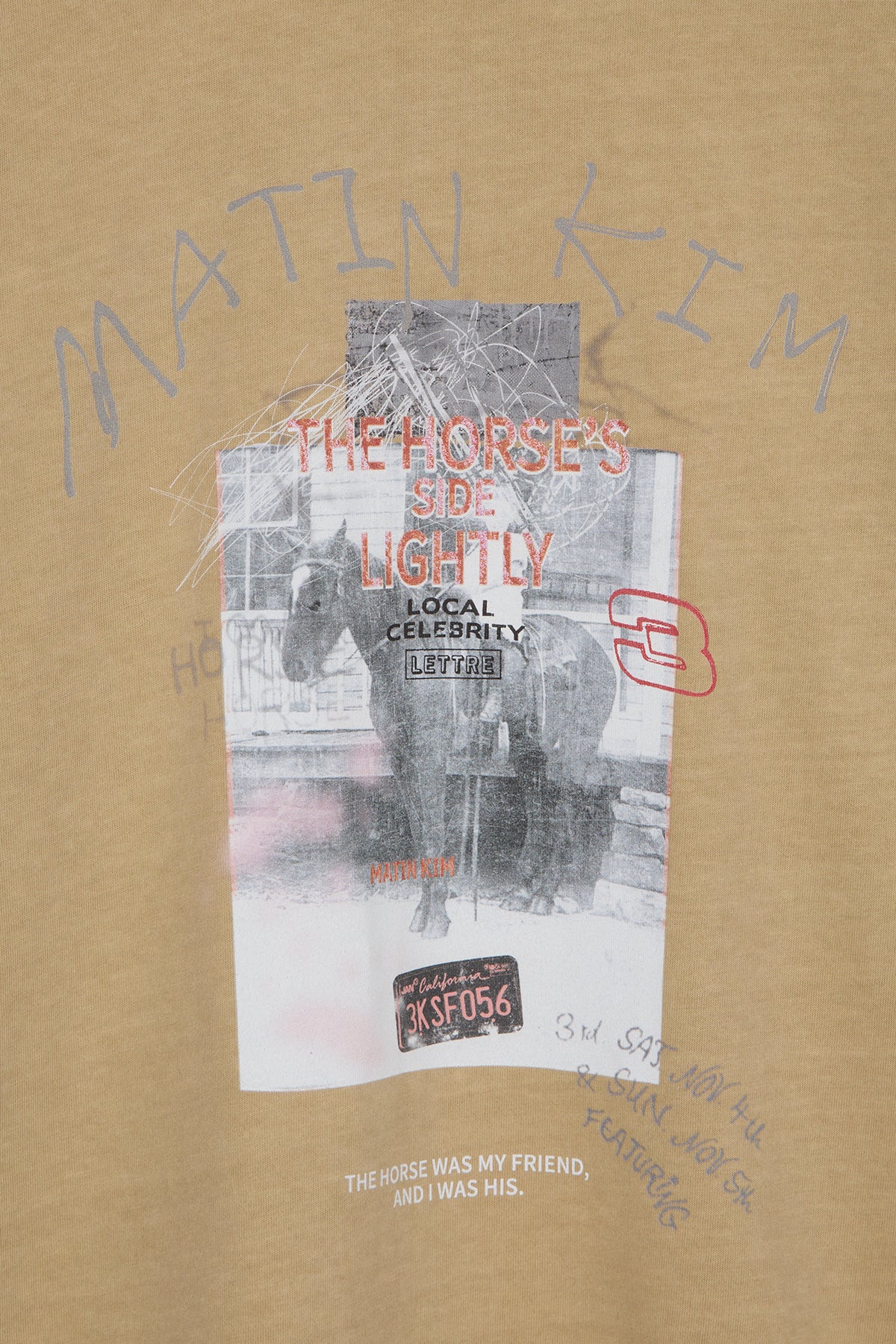 Matin Kim MATIN LNY 26 PIGMENT LONG SLEEVE TOP in Beige, premium Korean designer fashion