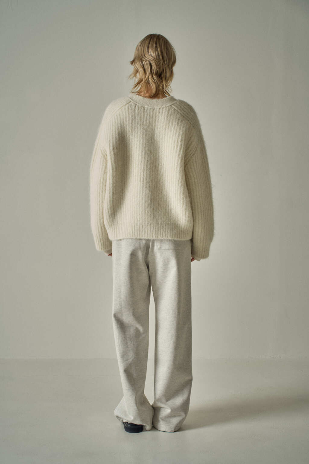 Facade Pattern Alpaca Cloud Cardigan ivory