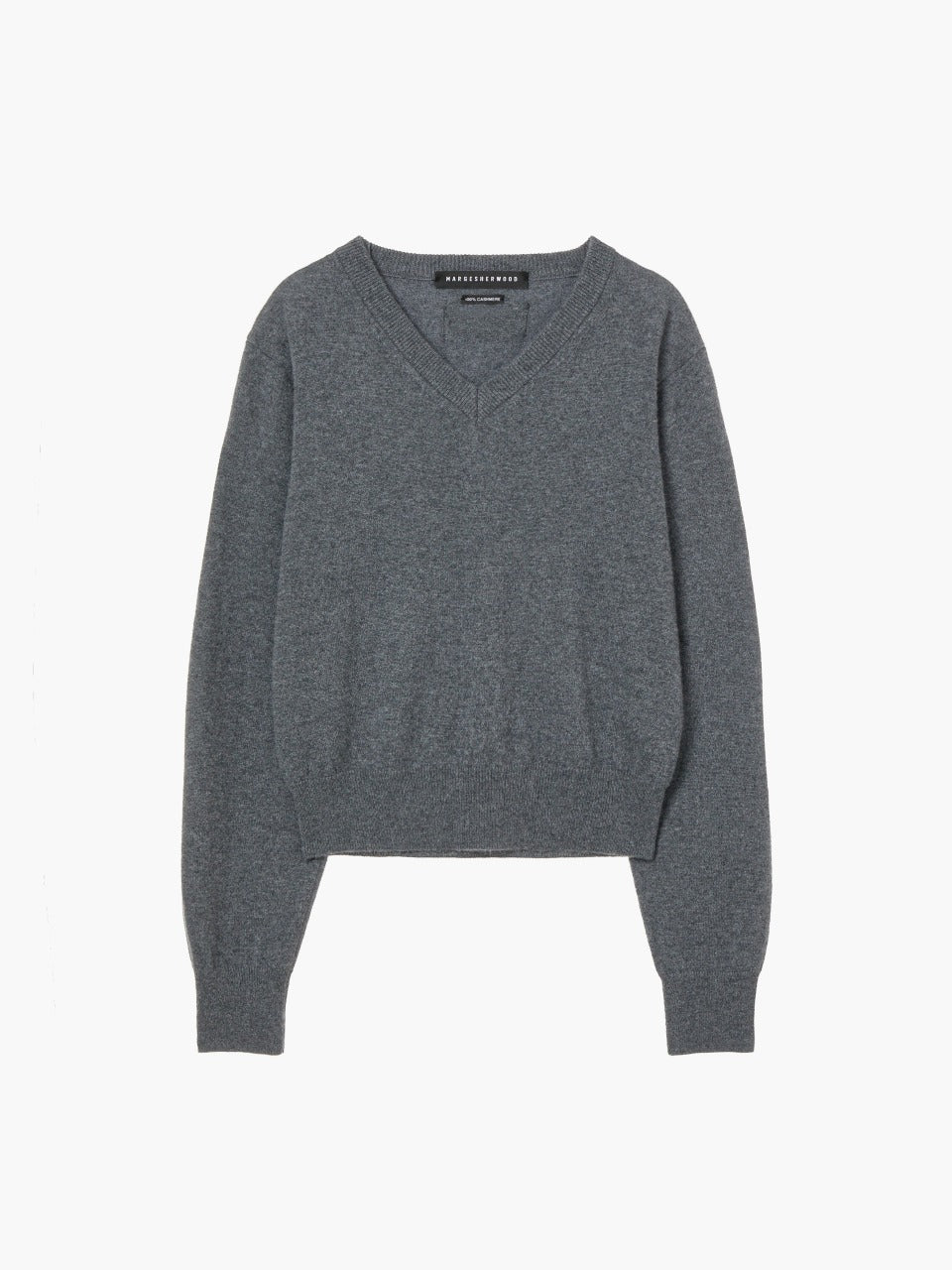 Margesherwood Cashmere V-Neck Pullover grey