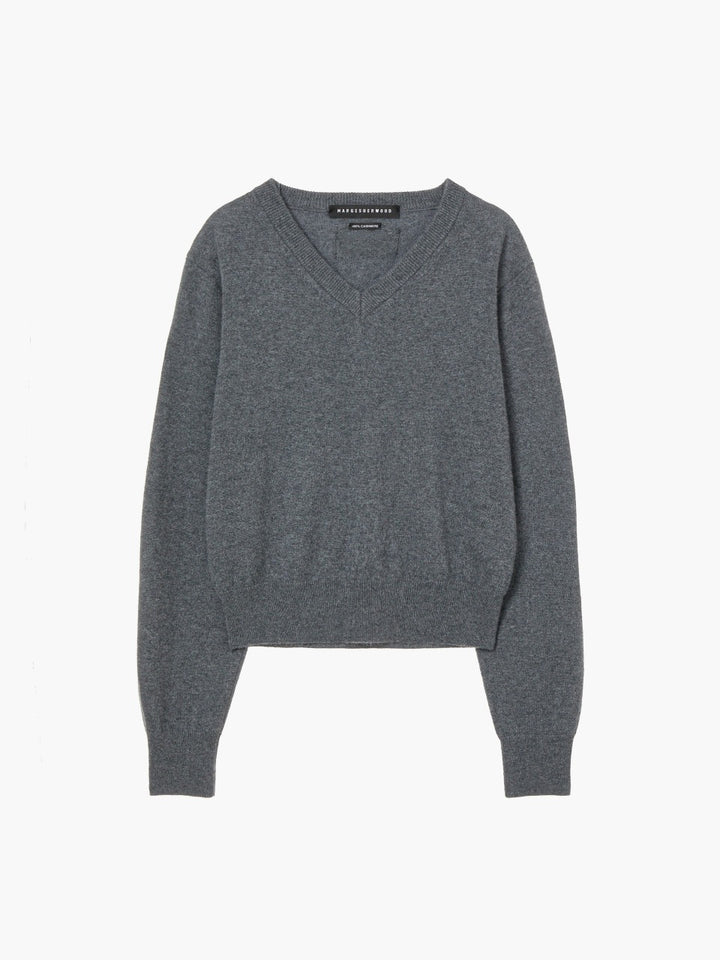 Margesherwood Cashmere V-Neck Pullover grey