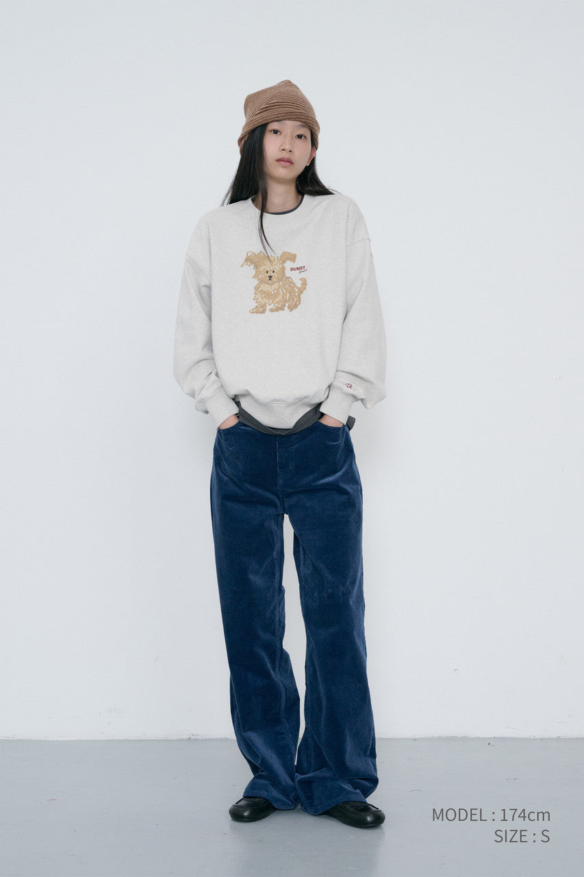 Dunst Unisex Puppy Sweatshirt Oatmeal Melange