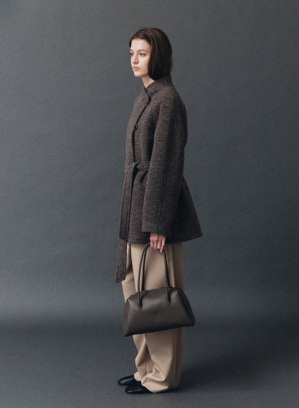 Kindersalmon Stina Half Coat Truffle