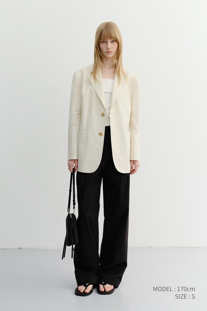 Dunst Unisex Classic Linen Jacket Cream