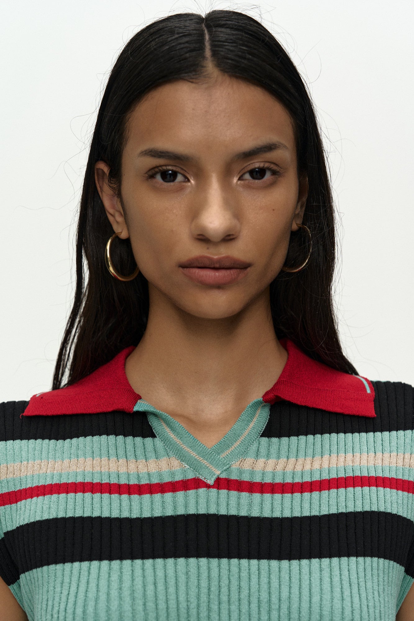 Andersson Bell Color-Blocked Knit Polo Vest