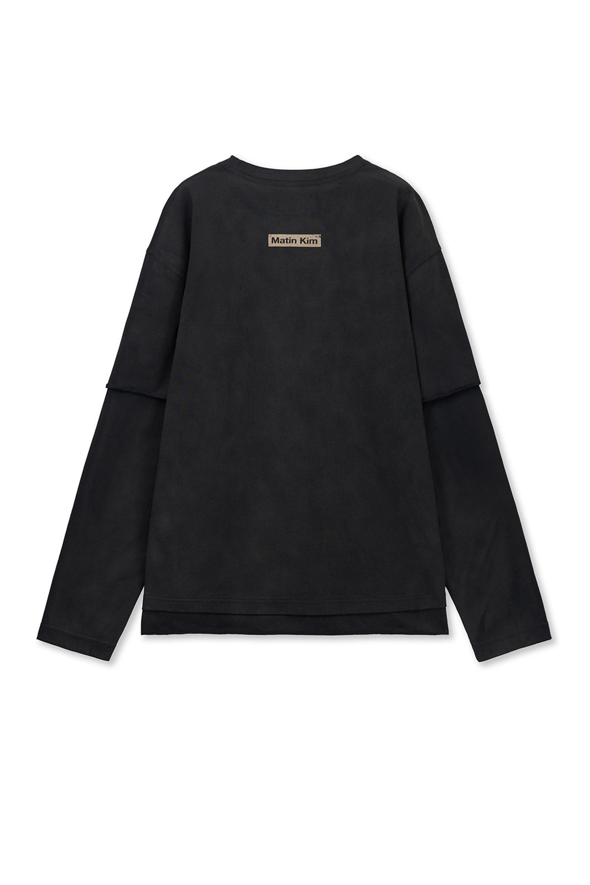 [matinkim] SPRAY EFFECT LAYERED TOP FOR MEN IN BLACK