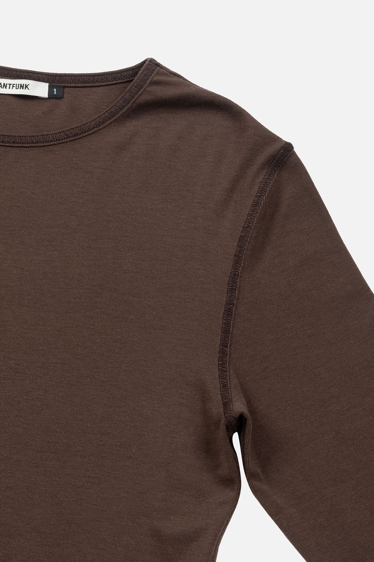 Instantfunk Round Hem Line Tee - Brown