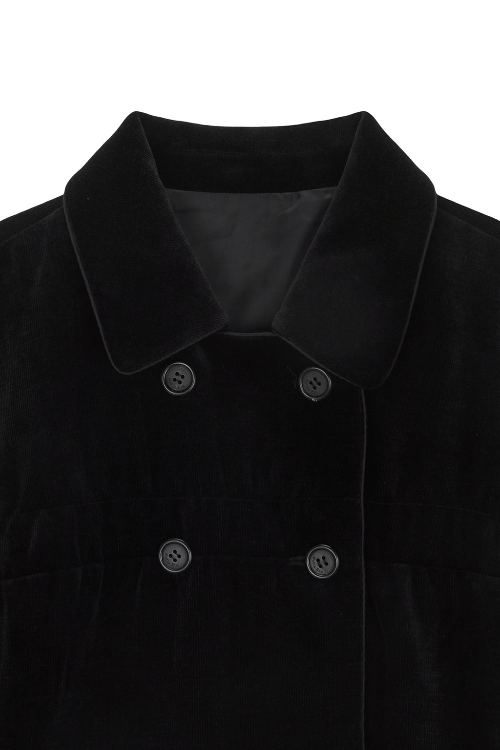 Matinkim Velvet Double Crop Jacket IN Black
