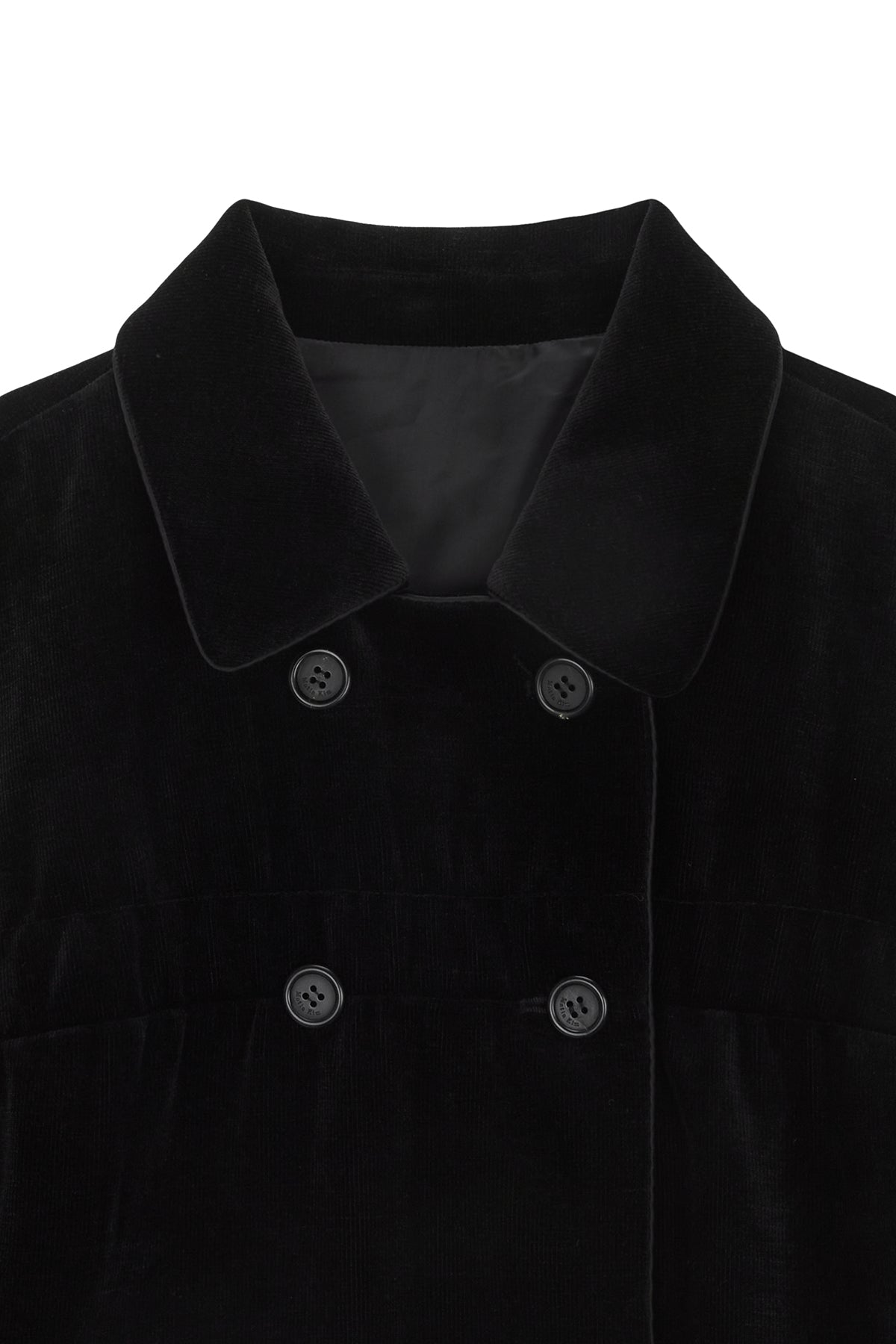 Matinkim Velvet Double Crop Jacket IN Black