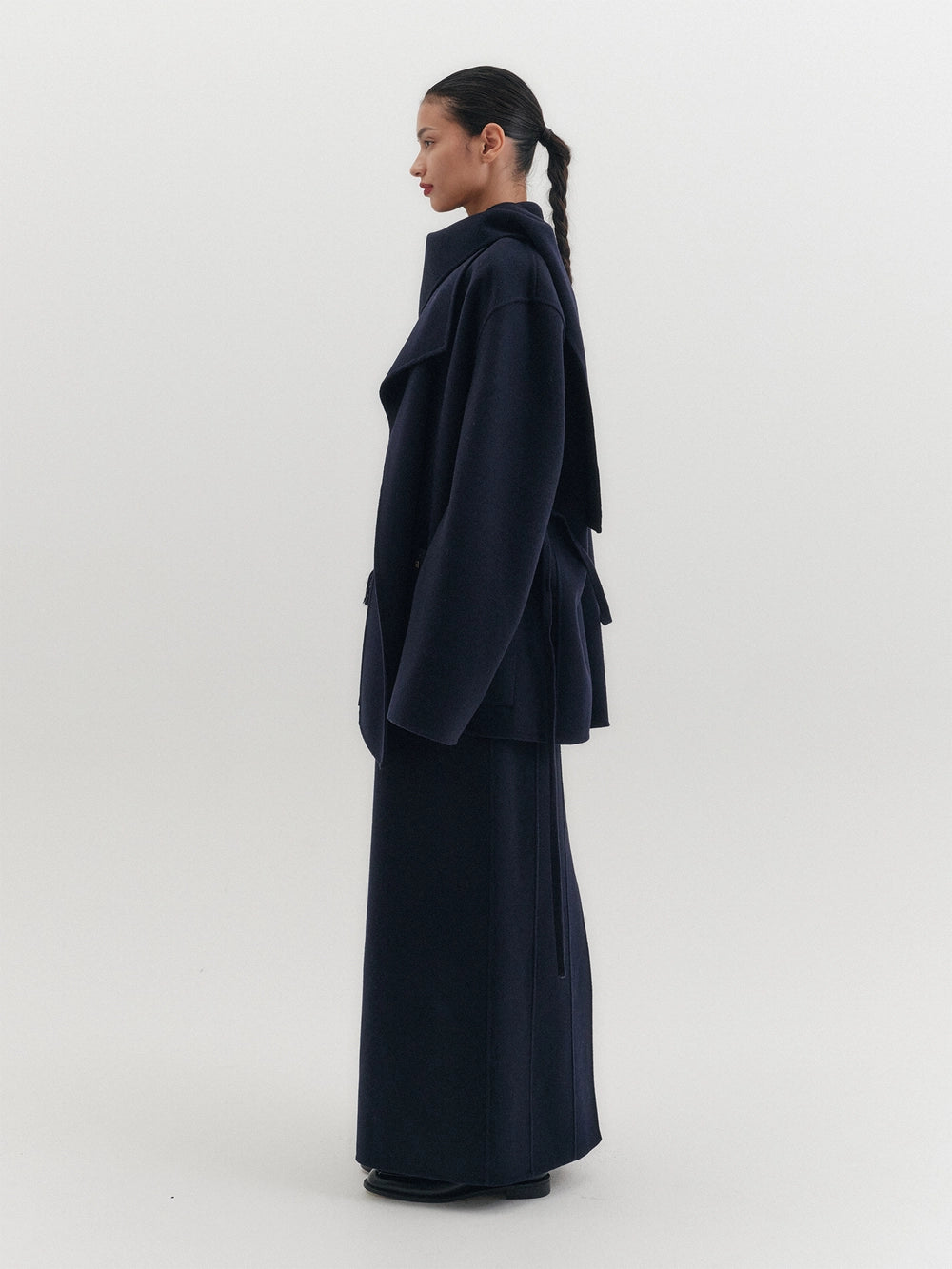 EENK Straight Classic Long Skirt - Navy