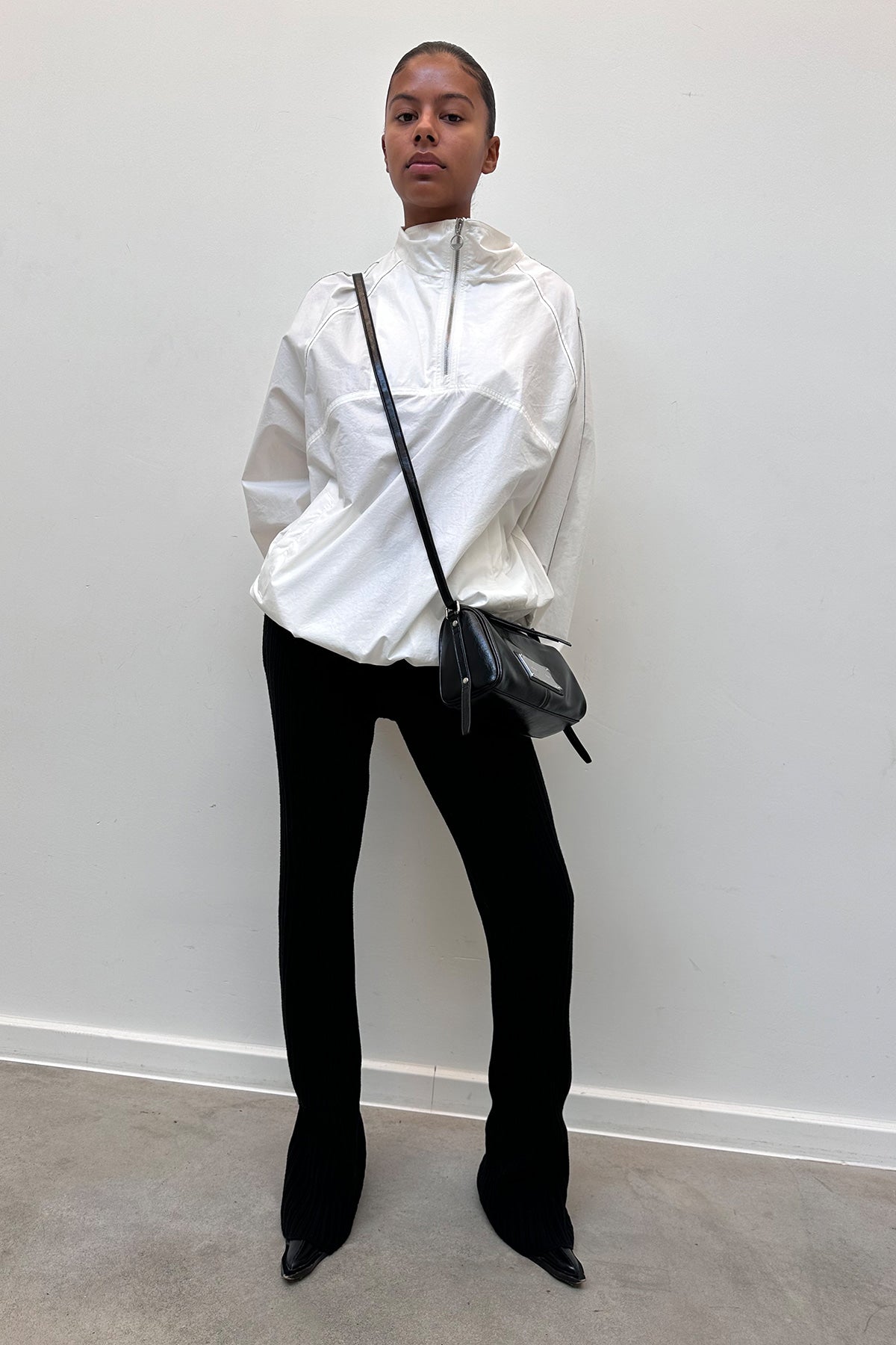 [matinkim] MATIN COATING ANORAK JUMPER IN IVORY