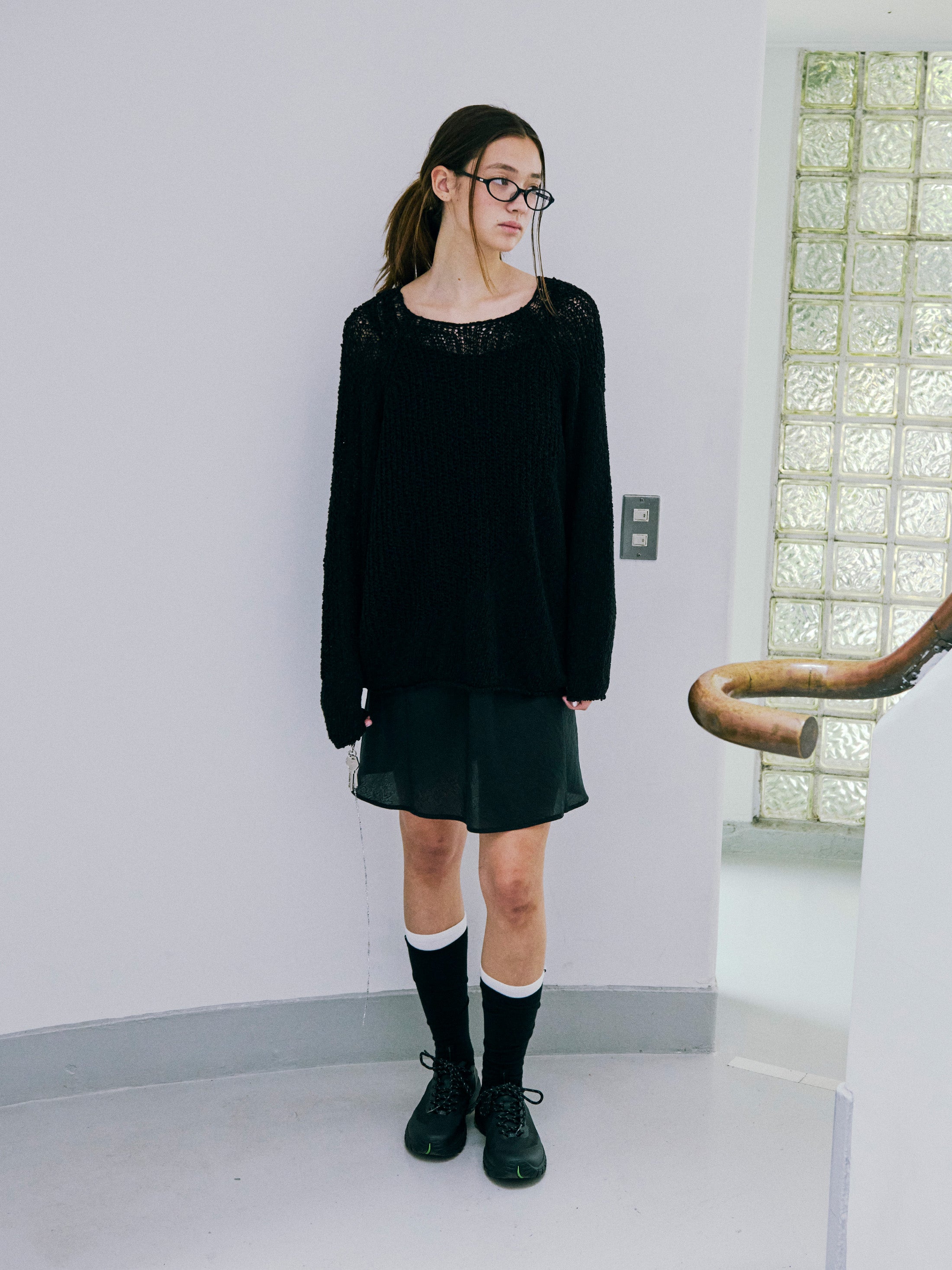 Low Classic Wave Sweater Black