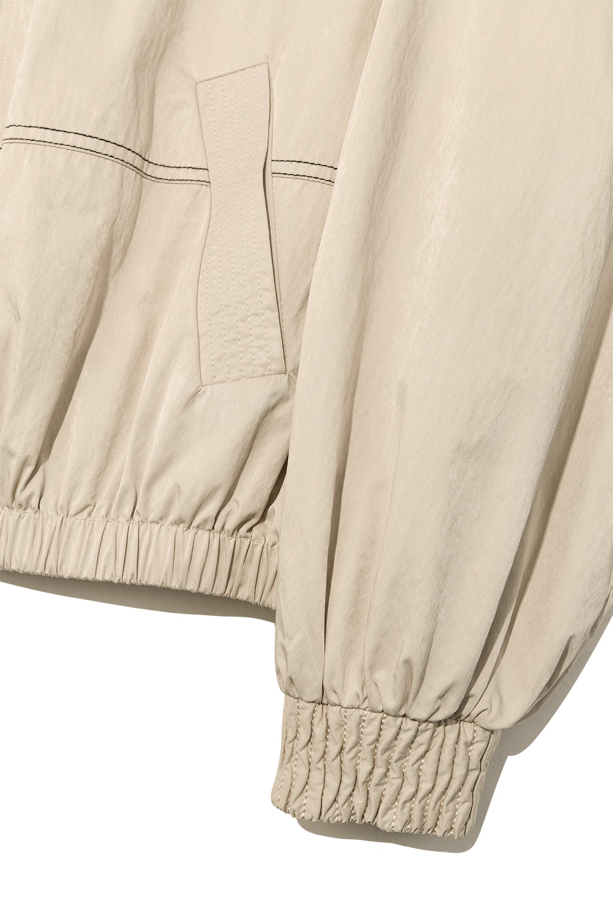 [matinkim] WASHED VOLUME BOMBER JUMPER IN BEIGE