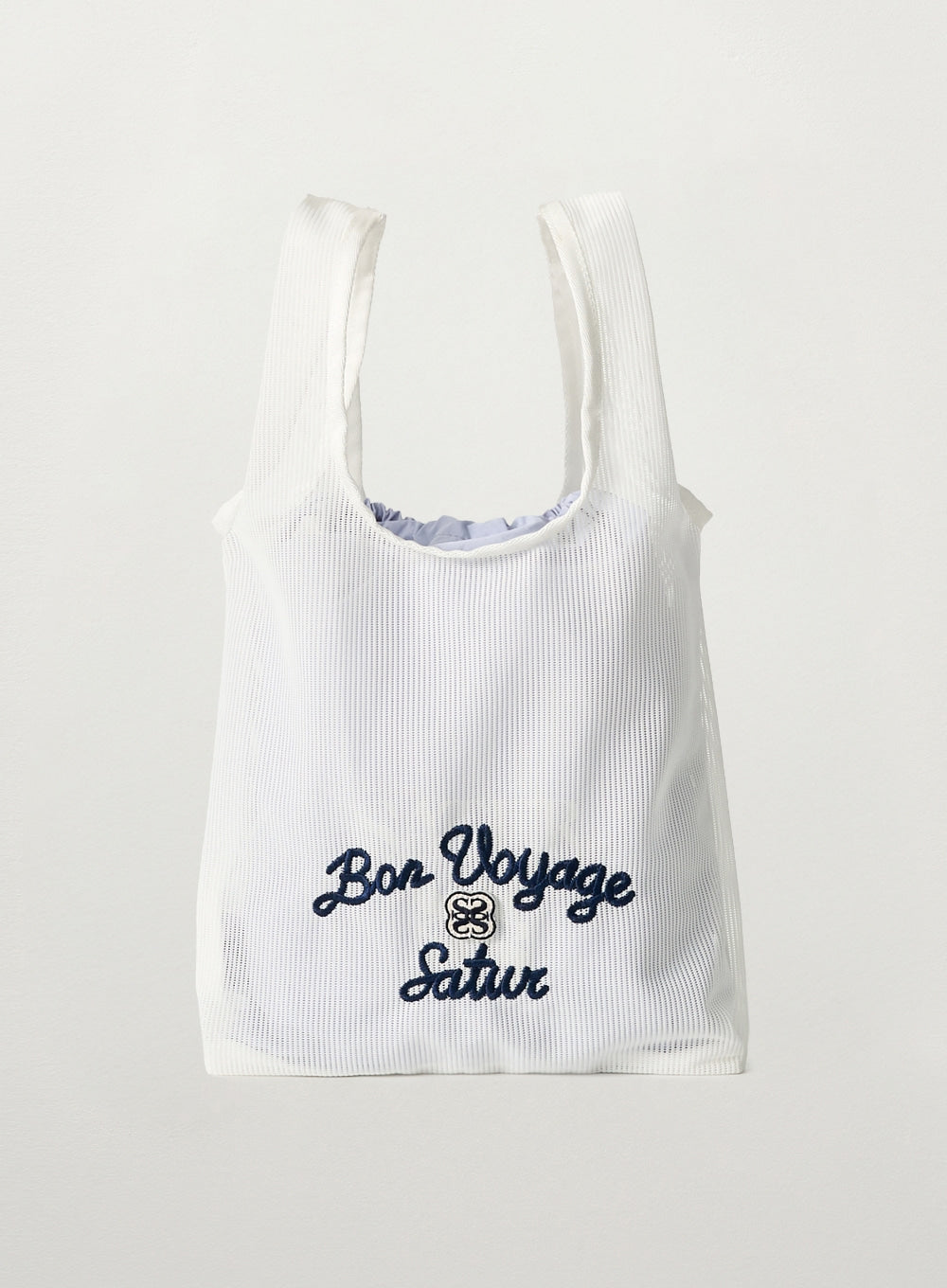 [satur] Bon Voyage Small Mesh Bag - White