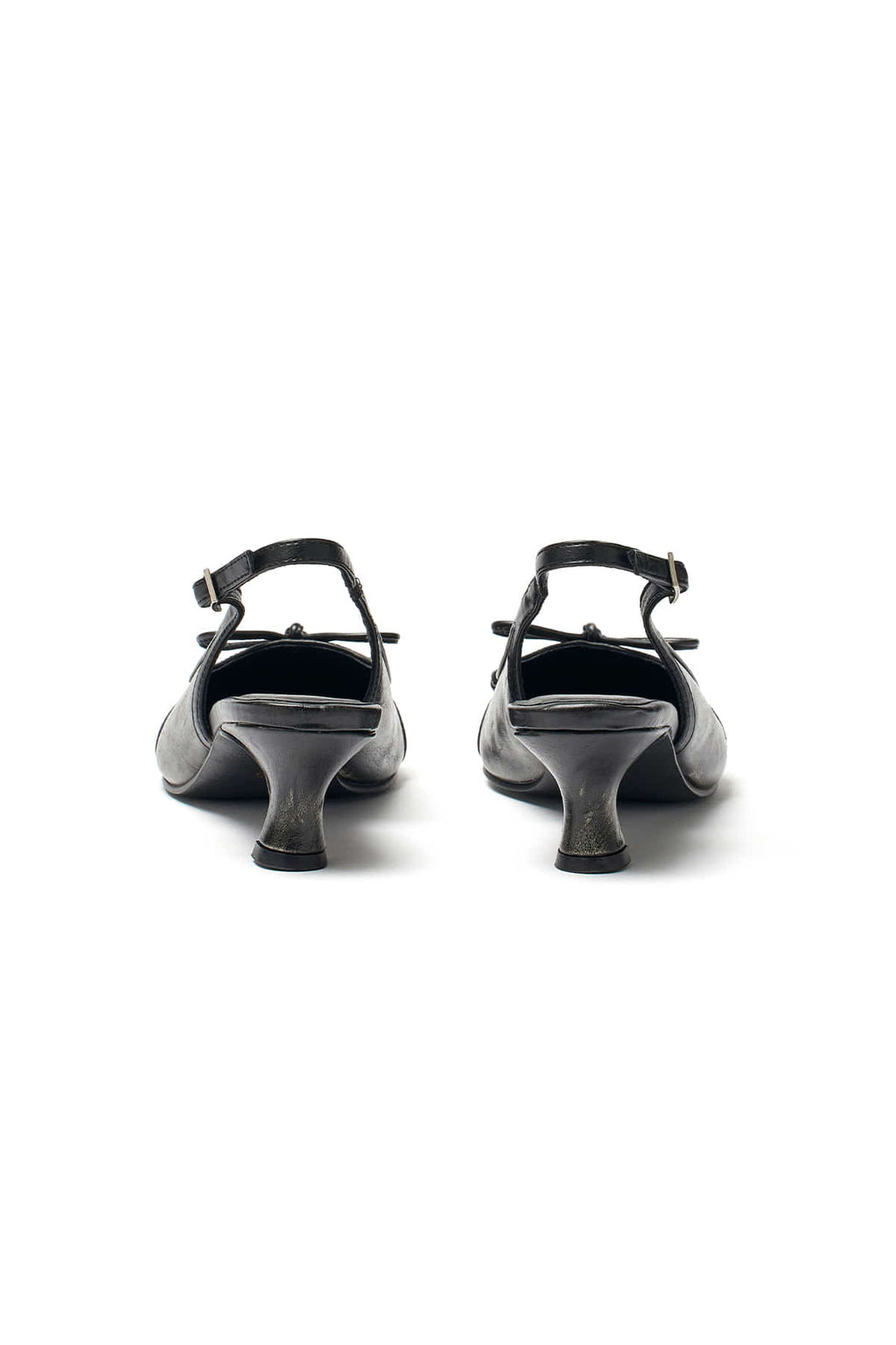 [matinkim] MATIN RIBBON SLING BACK HEELS IN BLACK