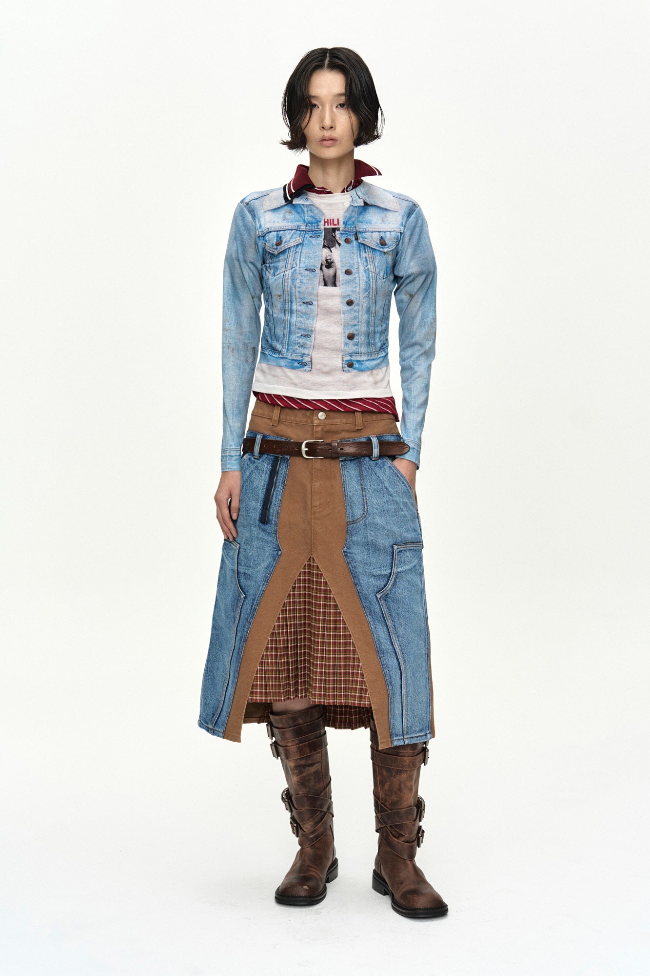 Andersson Bell Unisex Denim Jacketed Trompe-L’Oeil L/S T-Shirt