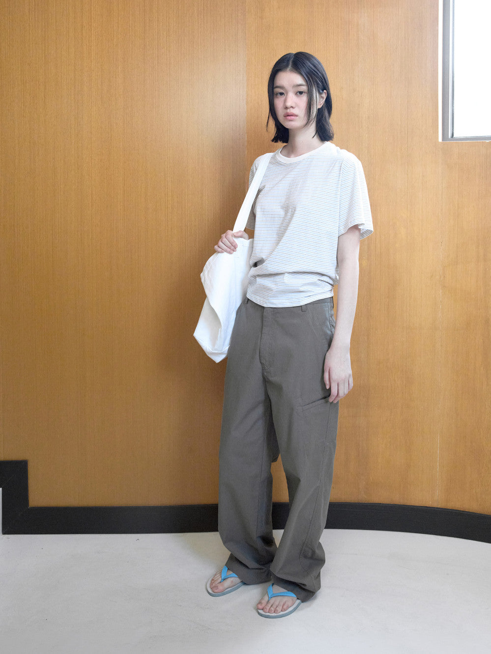 Low Classic Lc Striped Basic Tee Ivory
