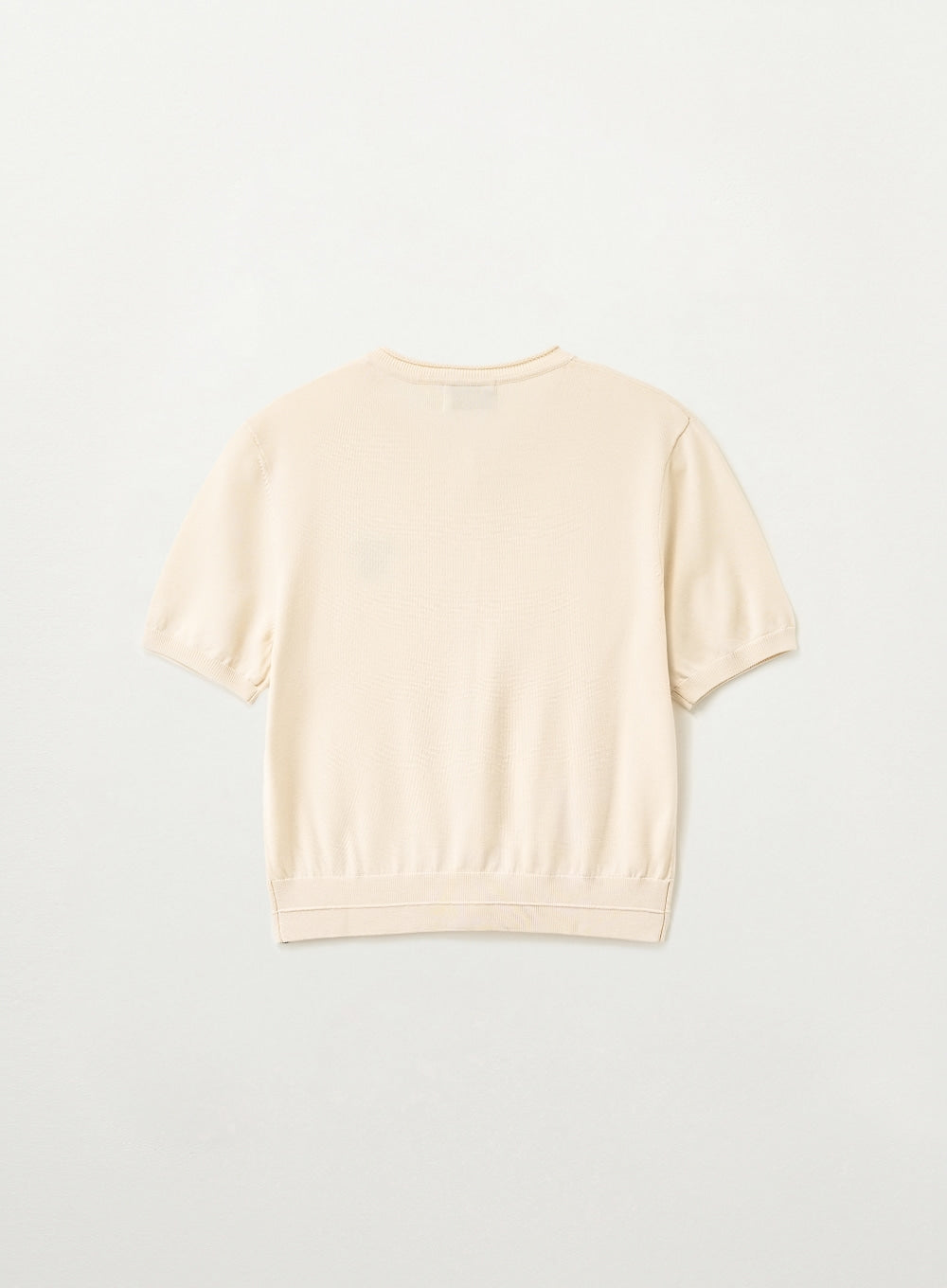 Satur (W) Fine Half Crewneck Cardigan - Cream