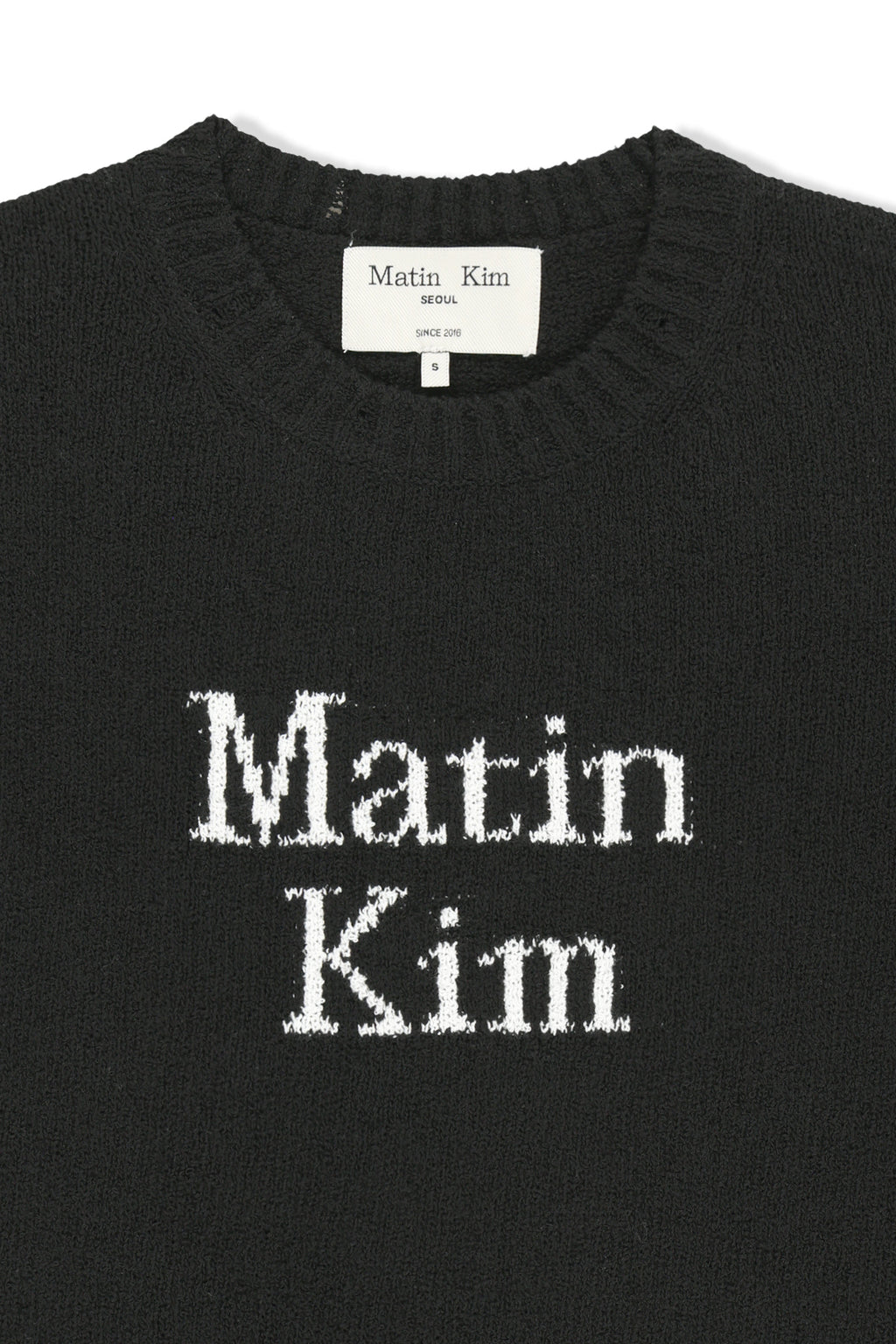 Matinkim Half Sleeve Logo Pullover For Women IN Black