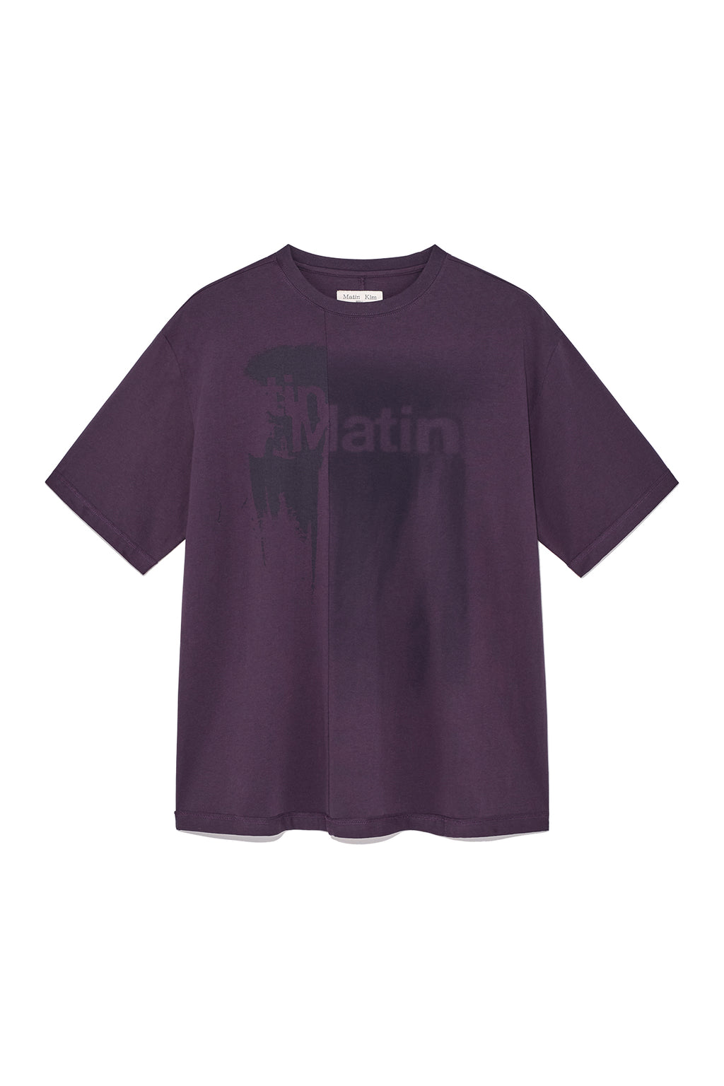 Matinkim Unbalance Printing Top For Men IN Purple