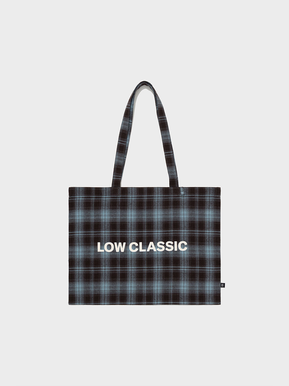 Low Classic Lc Flannel Checked Logo Midi Bag Sky Blue