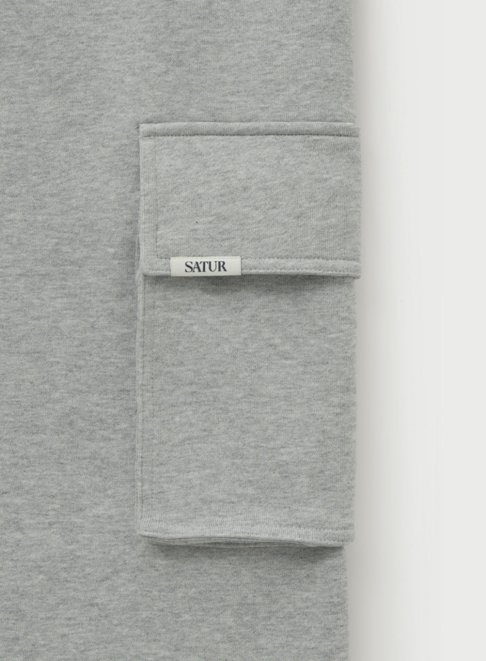 [satur] Cargo Wide Sweatpants - Melange Gray