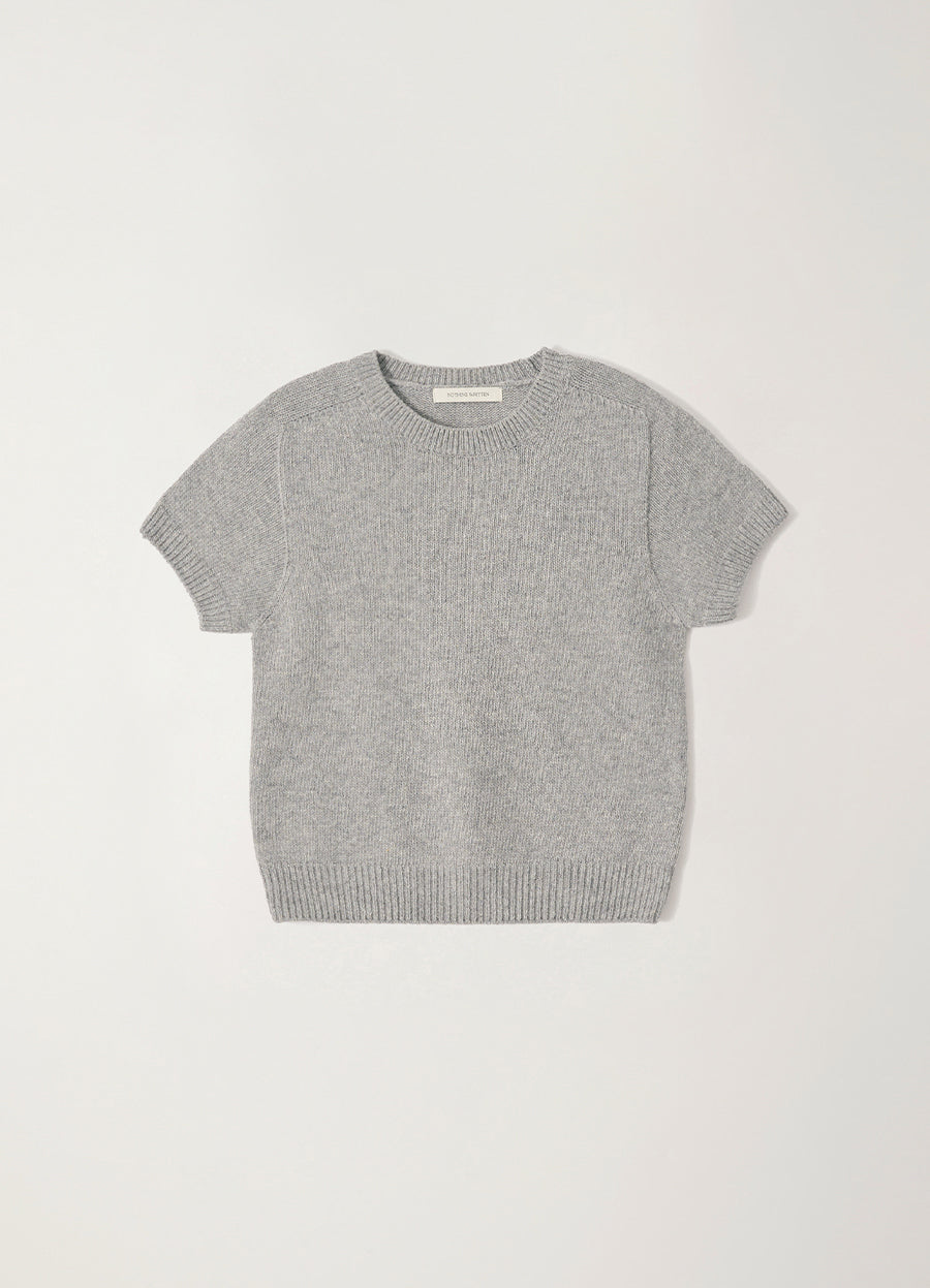 Nothing Written Puno short sleeve knit (Gray)