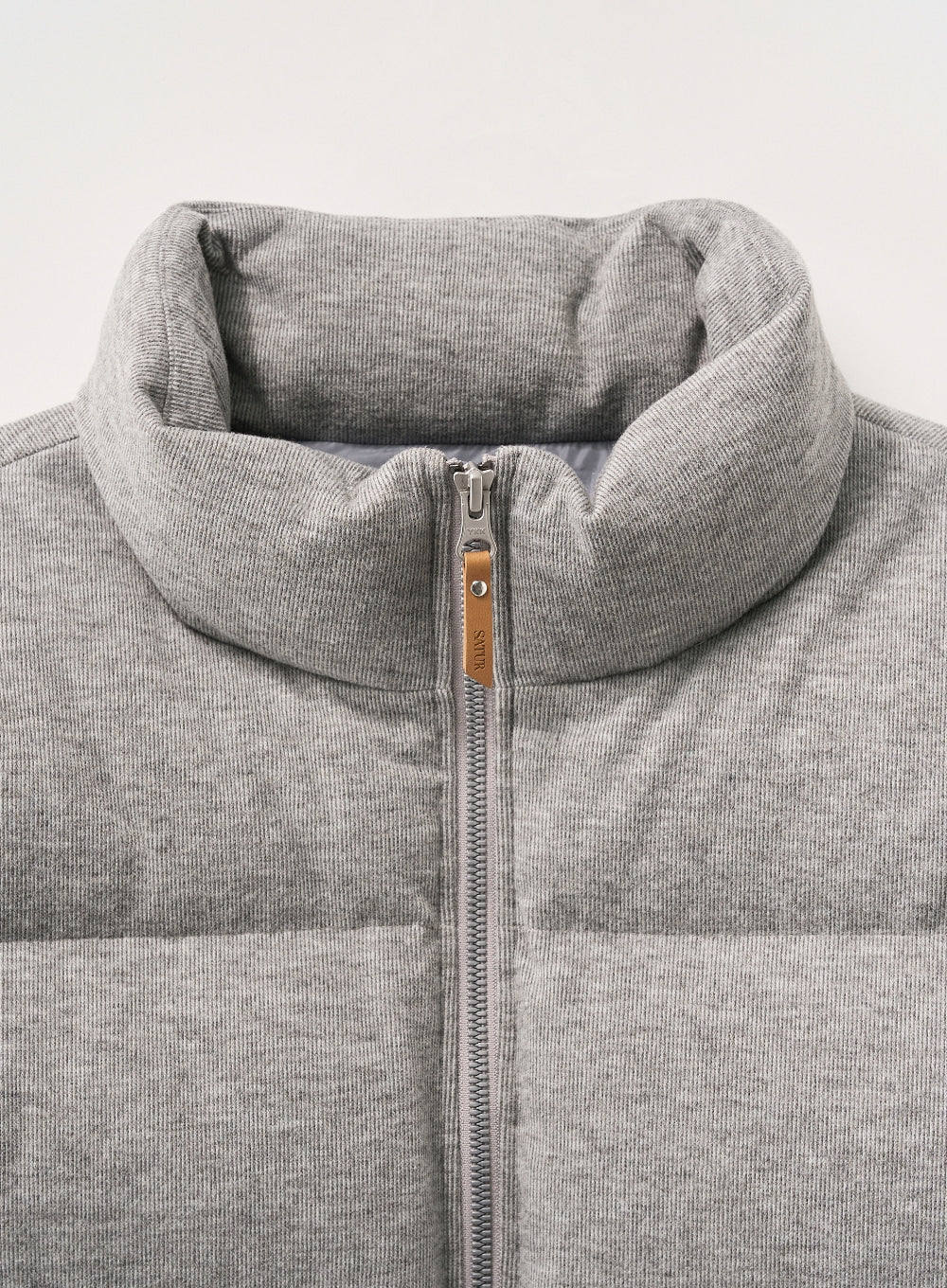 [satur] (W) Knit Puffer Duck Down Padding - Gray