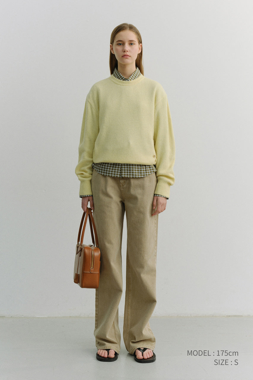 Dunst Relaxed Wide Jeans Dyed Sand Beige
