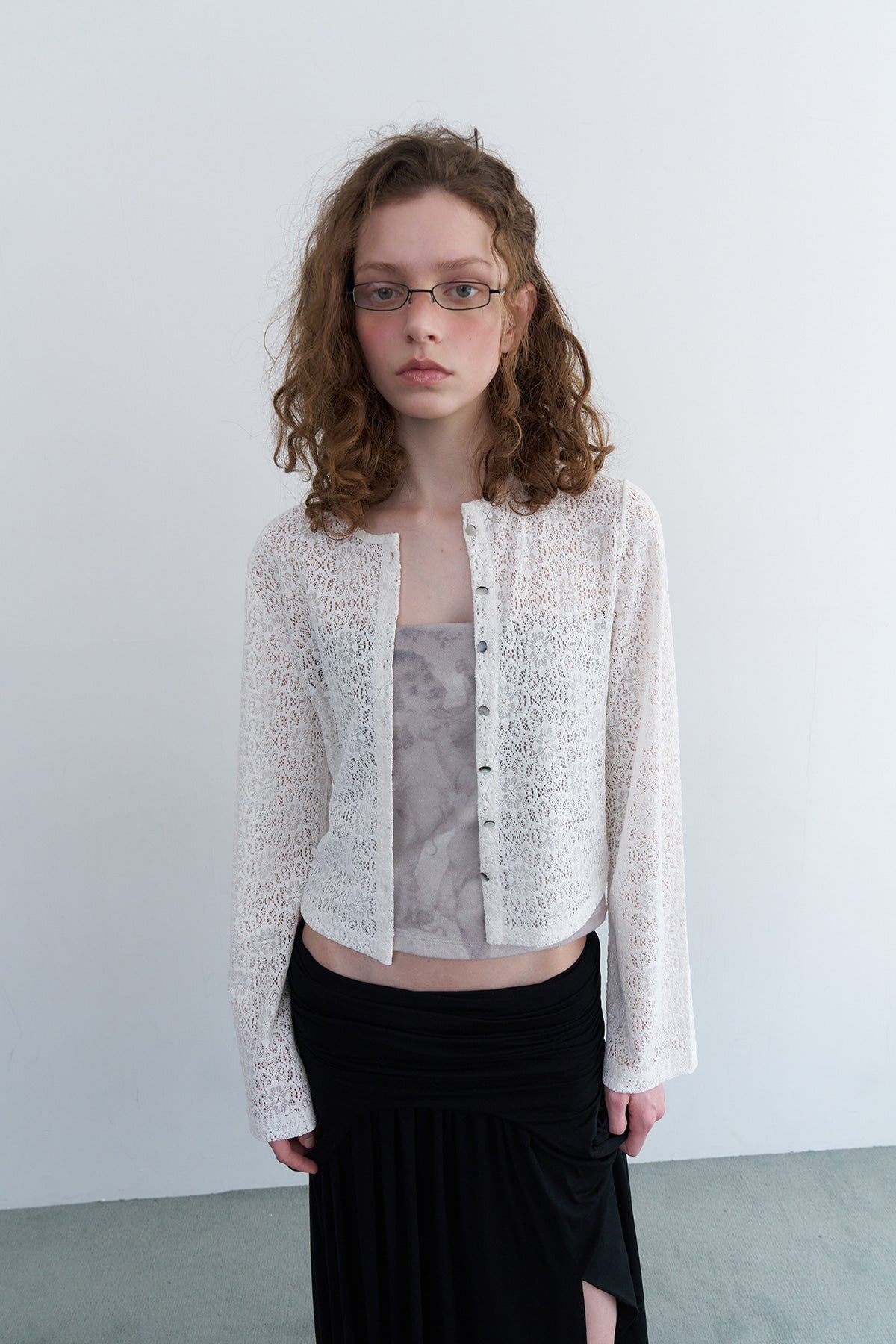 Overdueflair Cotton Lace Cardigan White