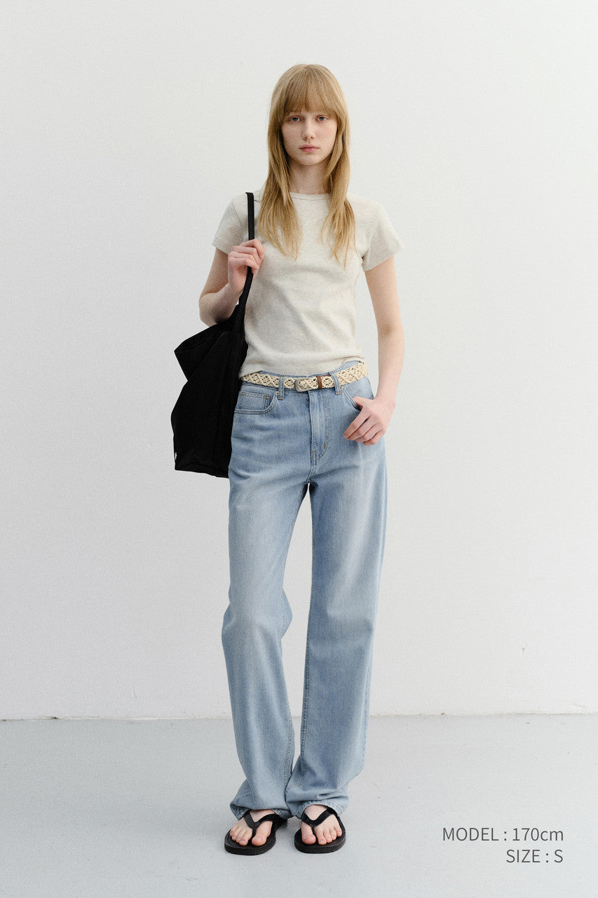 Dunst Essential T-Shirt Oatmeal Melange