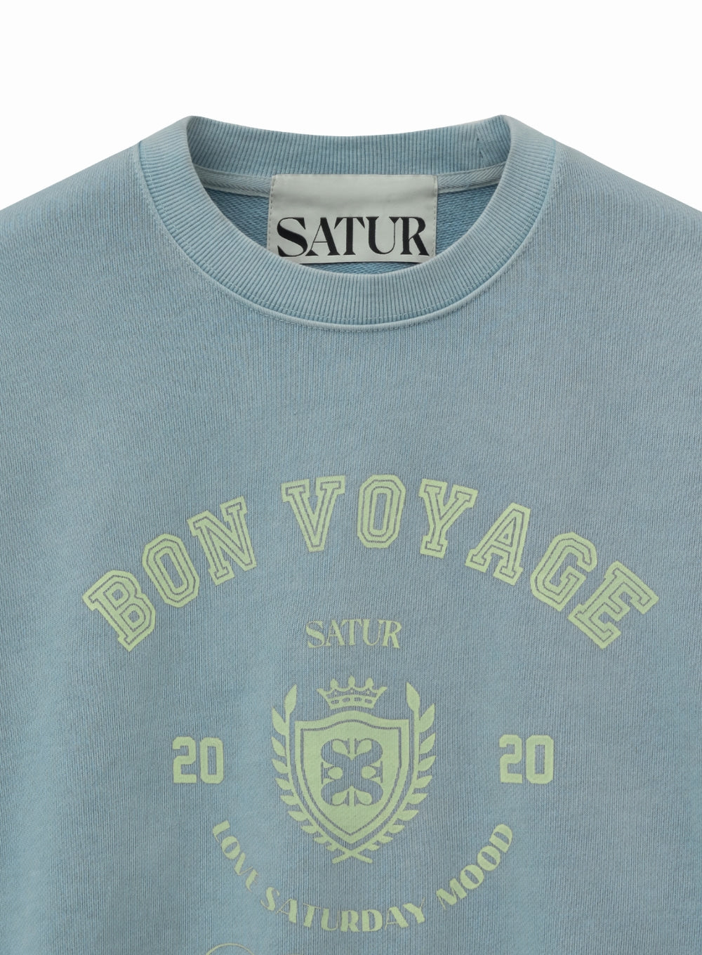 [satur] Bon Voyage Dyed Sweatshirt - Sky Blue