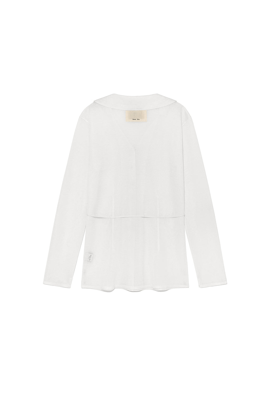 Matinkim String Point Plain Long Cardigan IN White