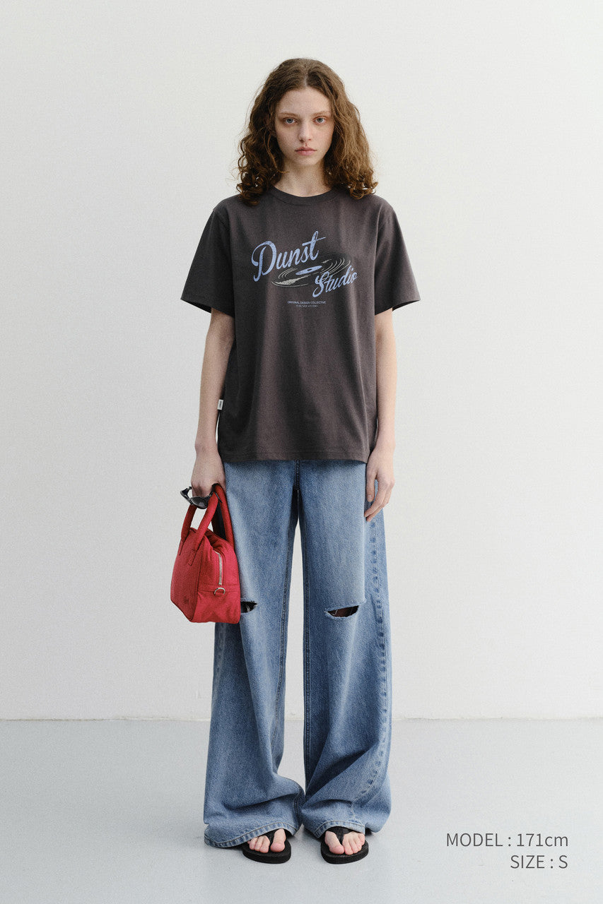 Dunst Unisex Vinyl T-Shirt Charcoal Grey
