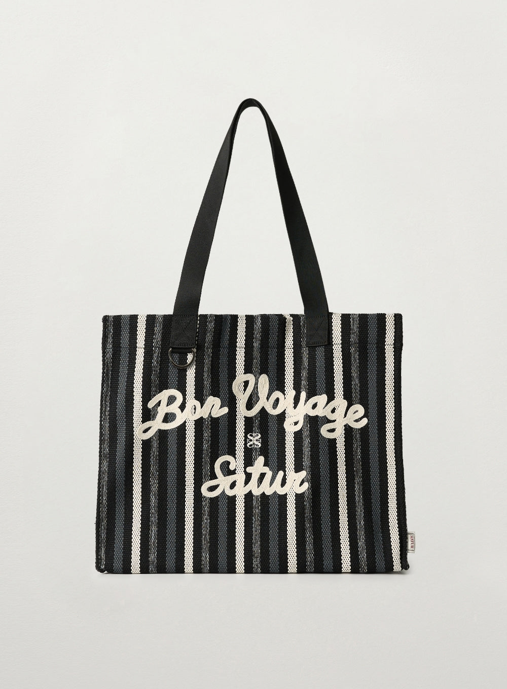 [satur] Bon Voyage Over Size Beach Bag - Black