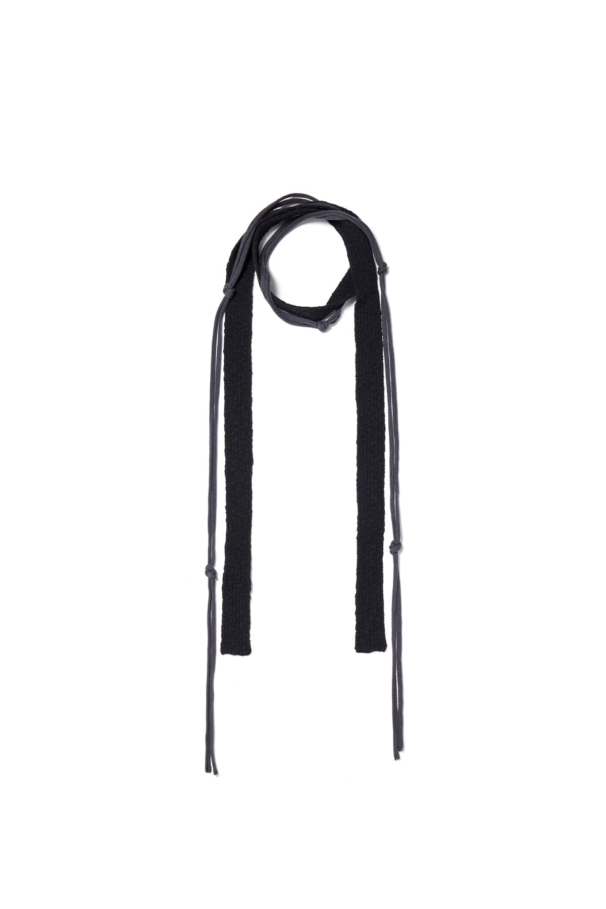 Matinkim String Layered Two Way Muffler IN Black