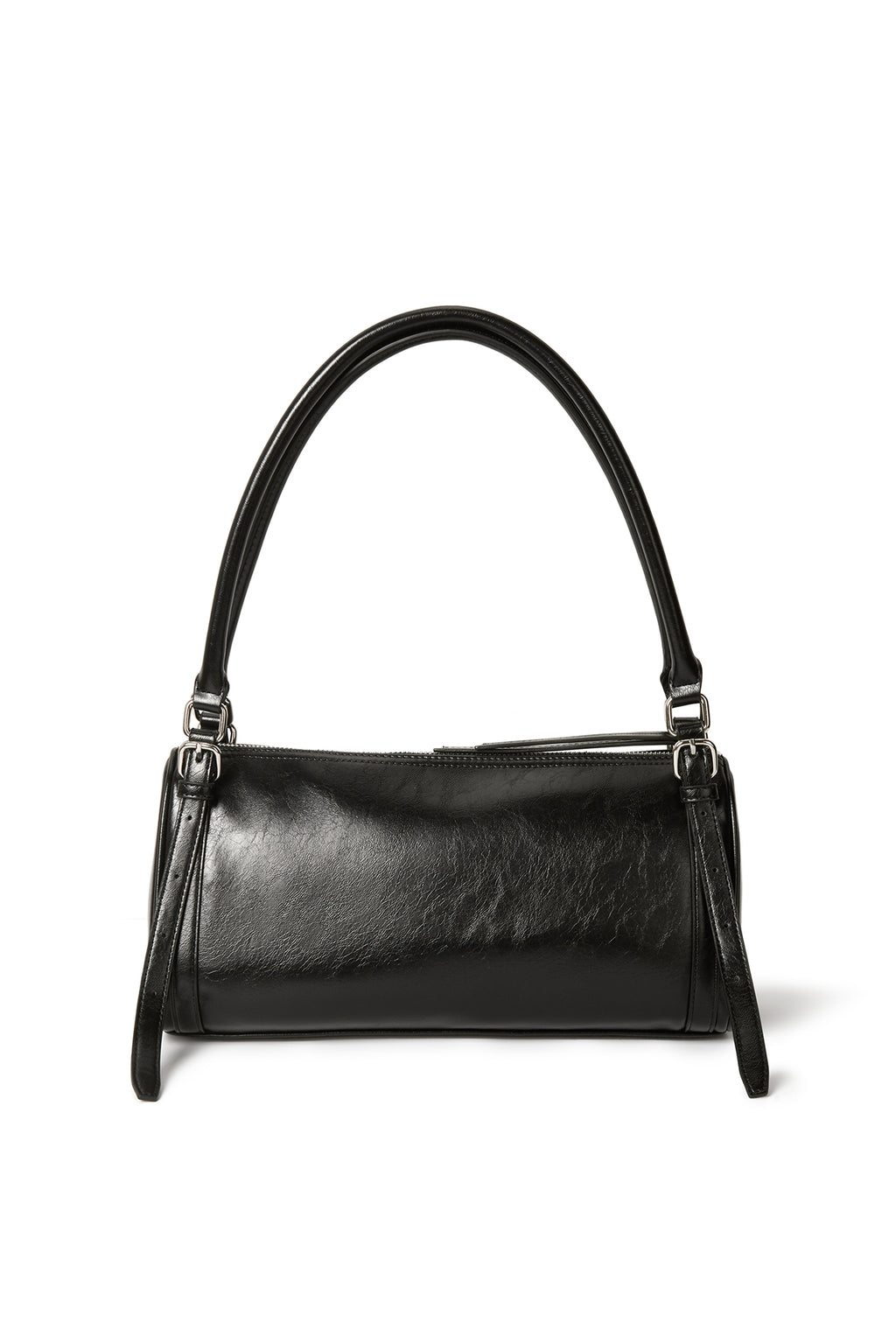[matinkim] BUCKLE STRAP SHOULDER BAG IN BLACK